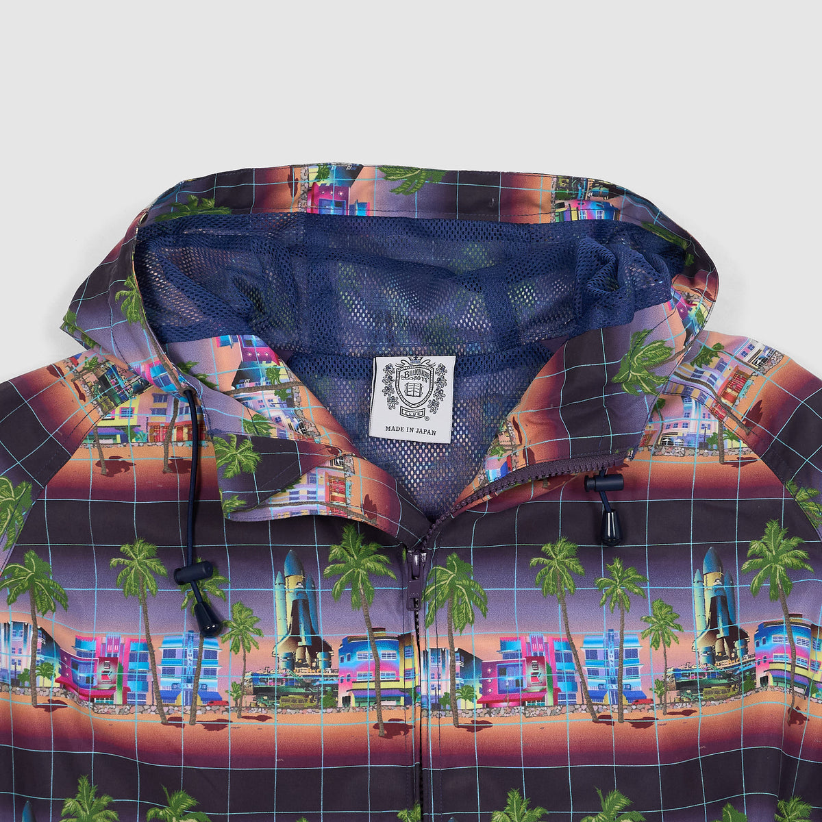 Billionaire Boys Club Miami Print Hooded Coach Jacket