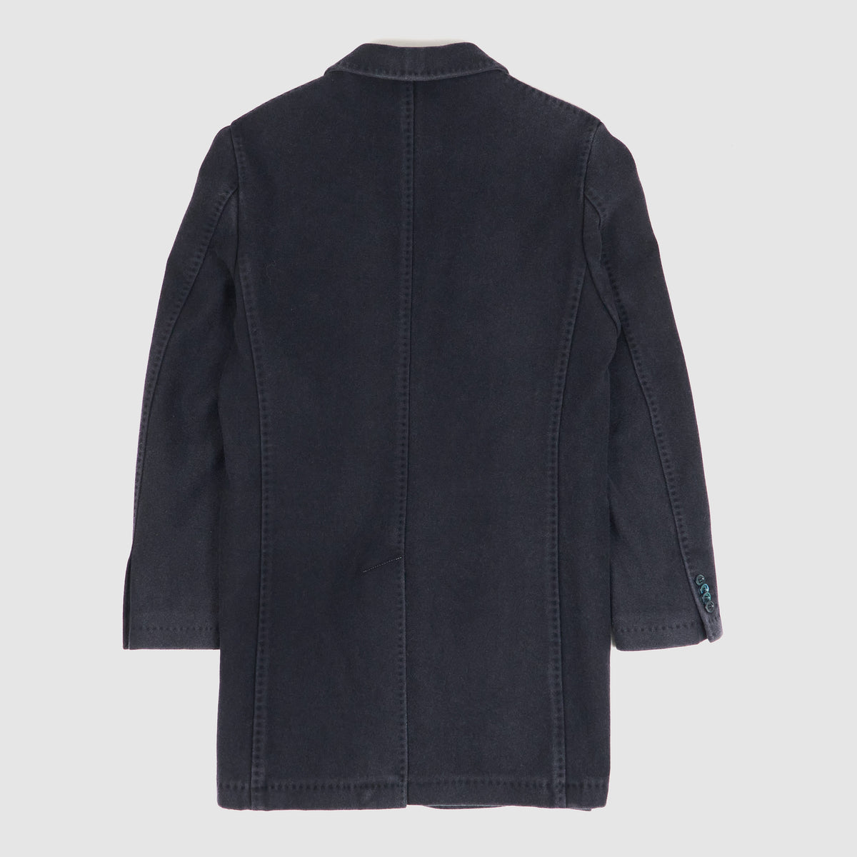 Paoloni Classic Medium Length Vintage Washed Wool Coat