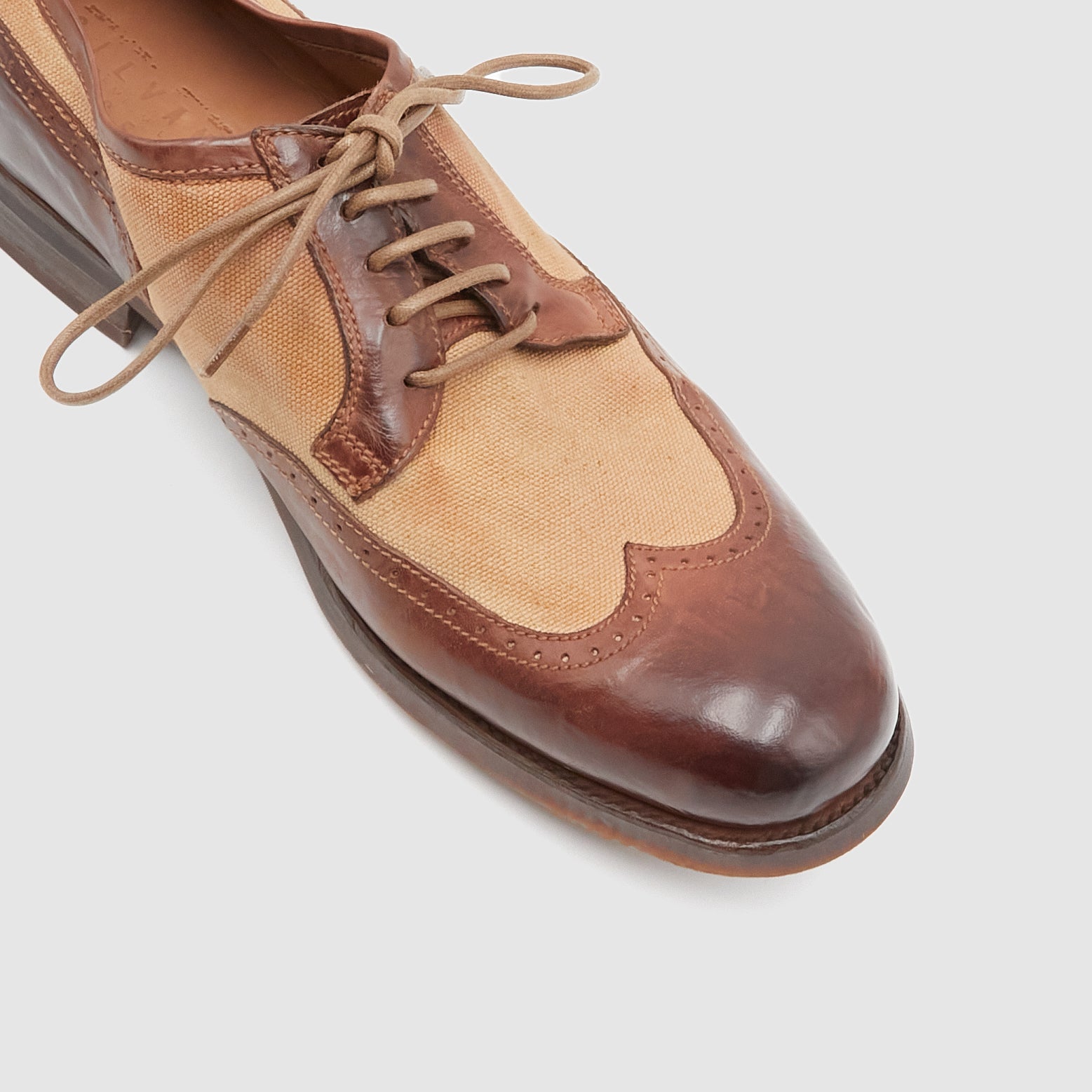 Silvano Sassetti Canvas Leather Mix Shoes - DeeCee style