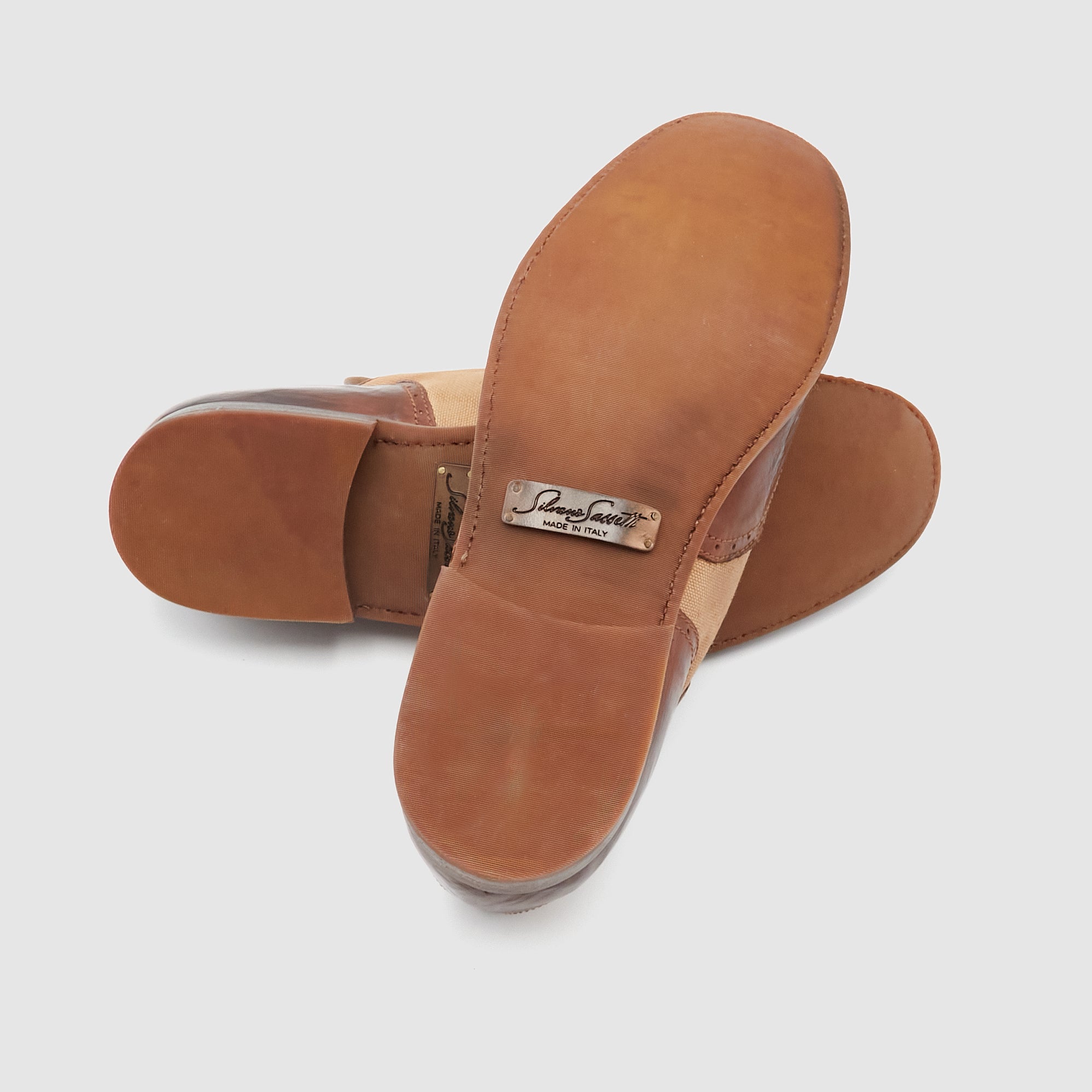 Silvano Sassetti Canvas Leather Mix Shoes - DeeCee style