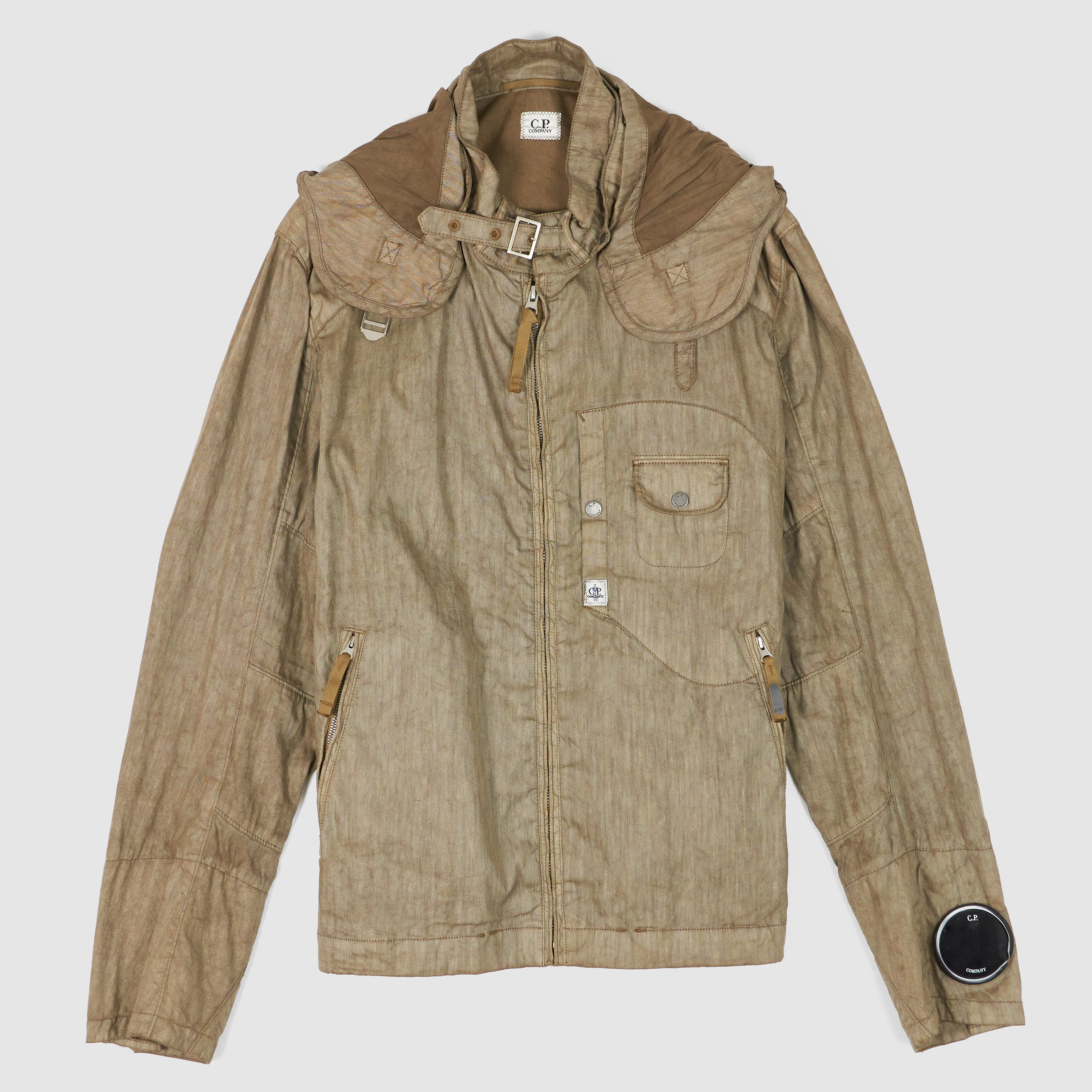 nn cpcompany C.P. Company Laminated Linen Goggle Jacket - DeeCee style