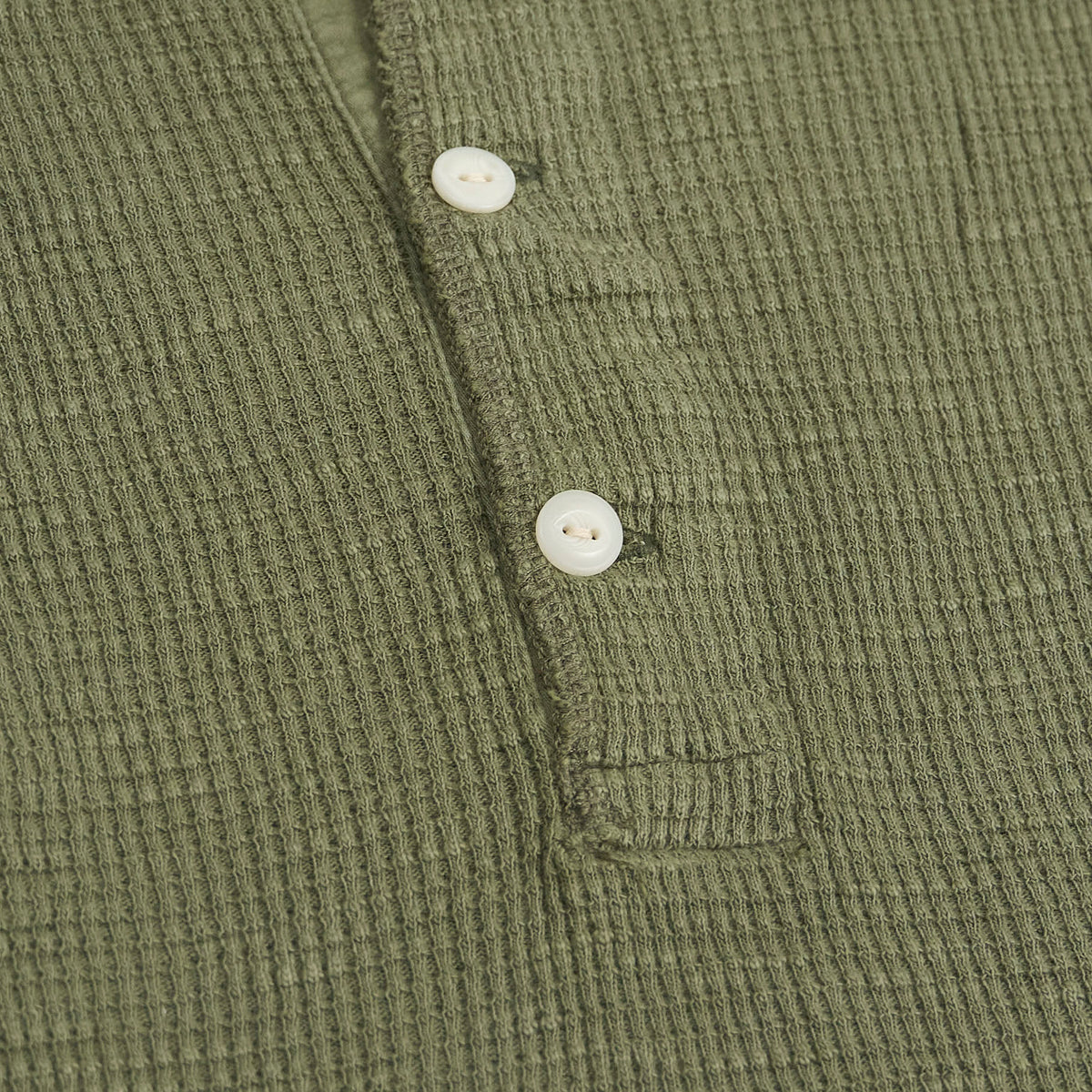 Double RL Long Sleeve Waffle Henley Shirt