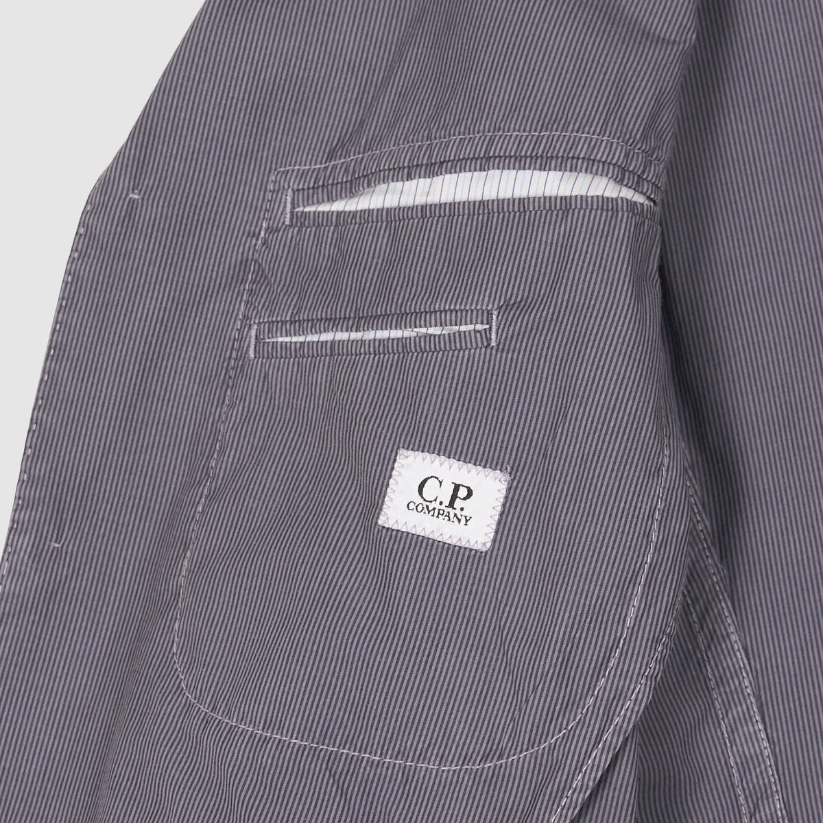 C.P. Company 3 Button Lightweight Striped Cotton Blazer