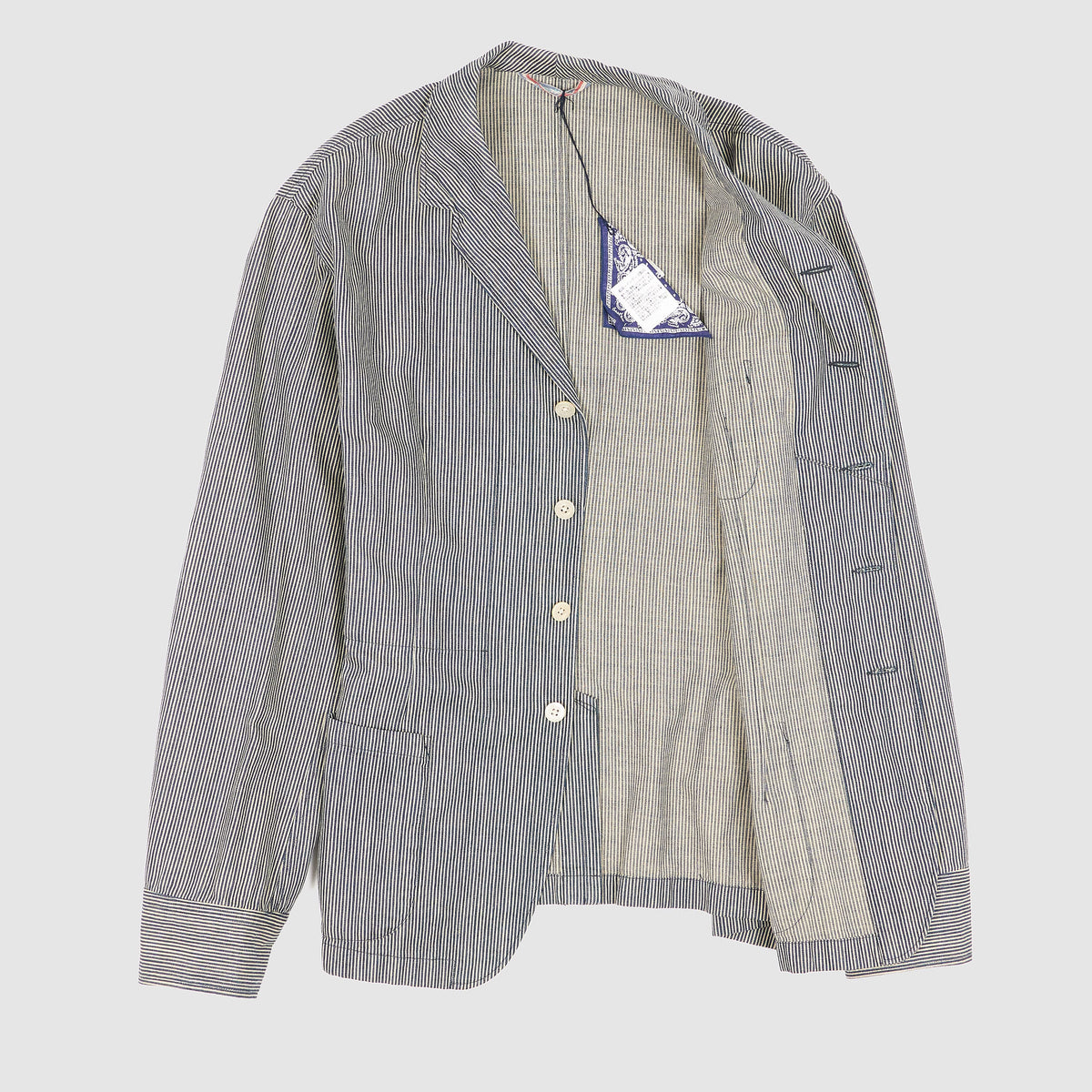 45rpm Hickory Stripe Lightweight Blazer