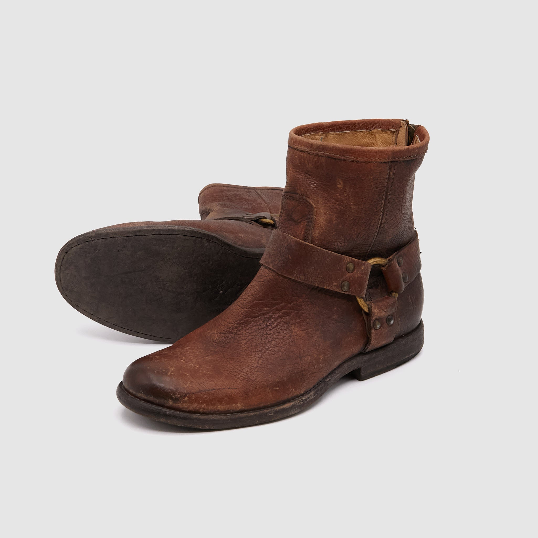 FRYE Zipped Biker Boots - DeeCee style