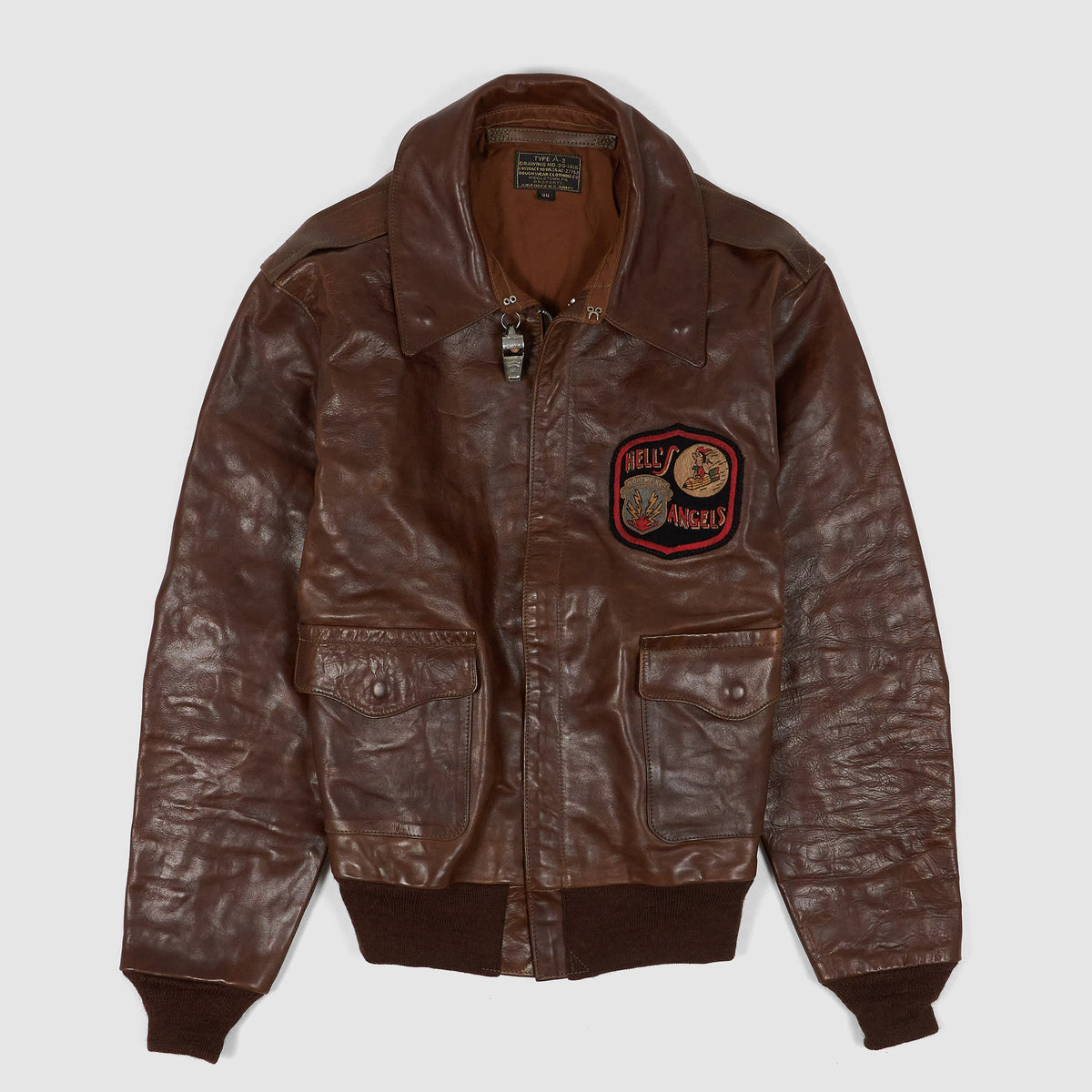 Eastman Leather Clothing A-2 Hell&#39;s Angels Leather Jacket