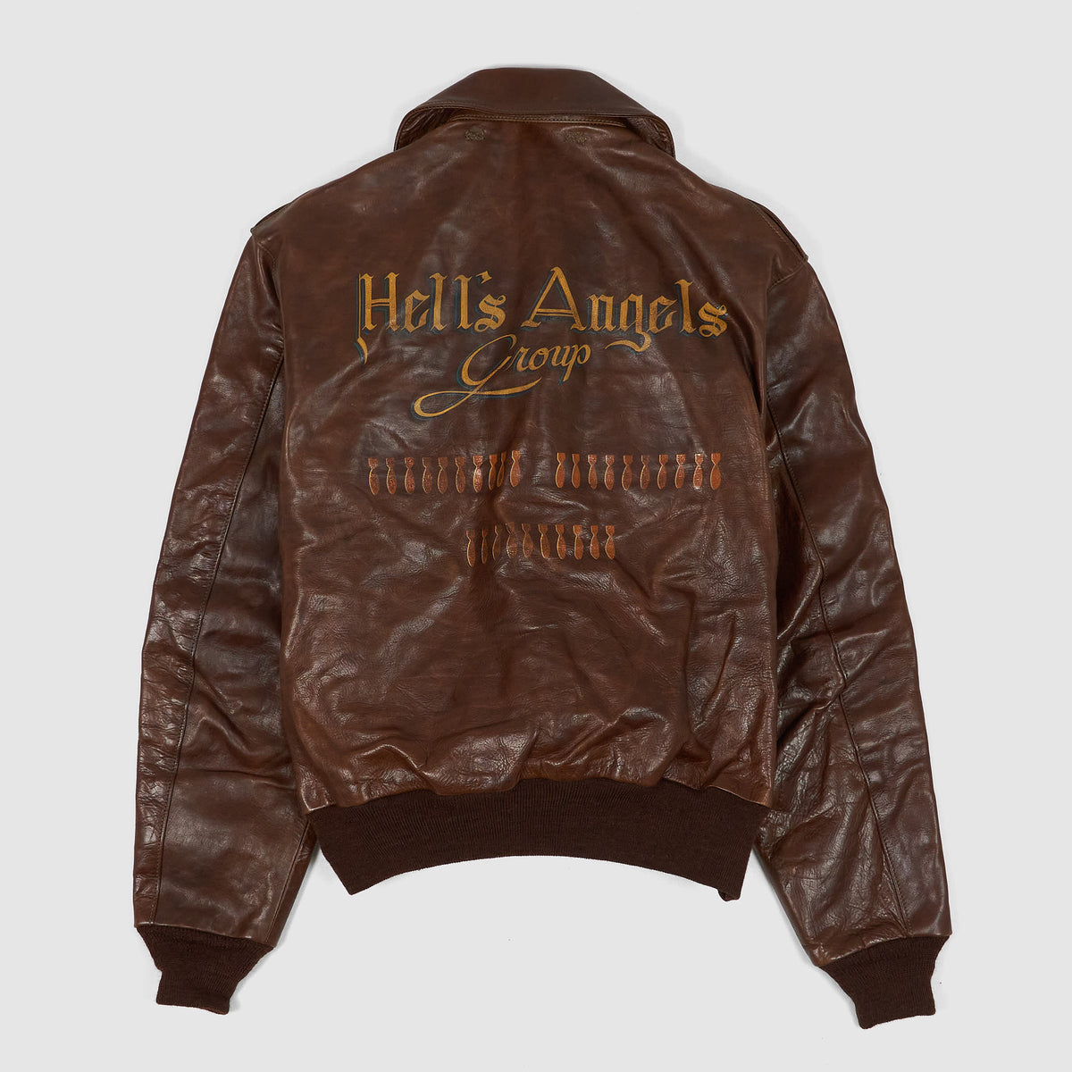 Eastman Leather Clothing A-2 Hell&#39;s Angels Leather Jacket