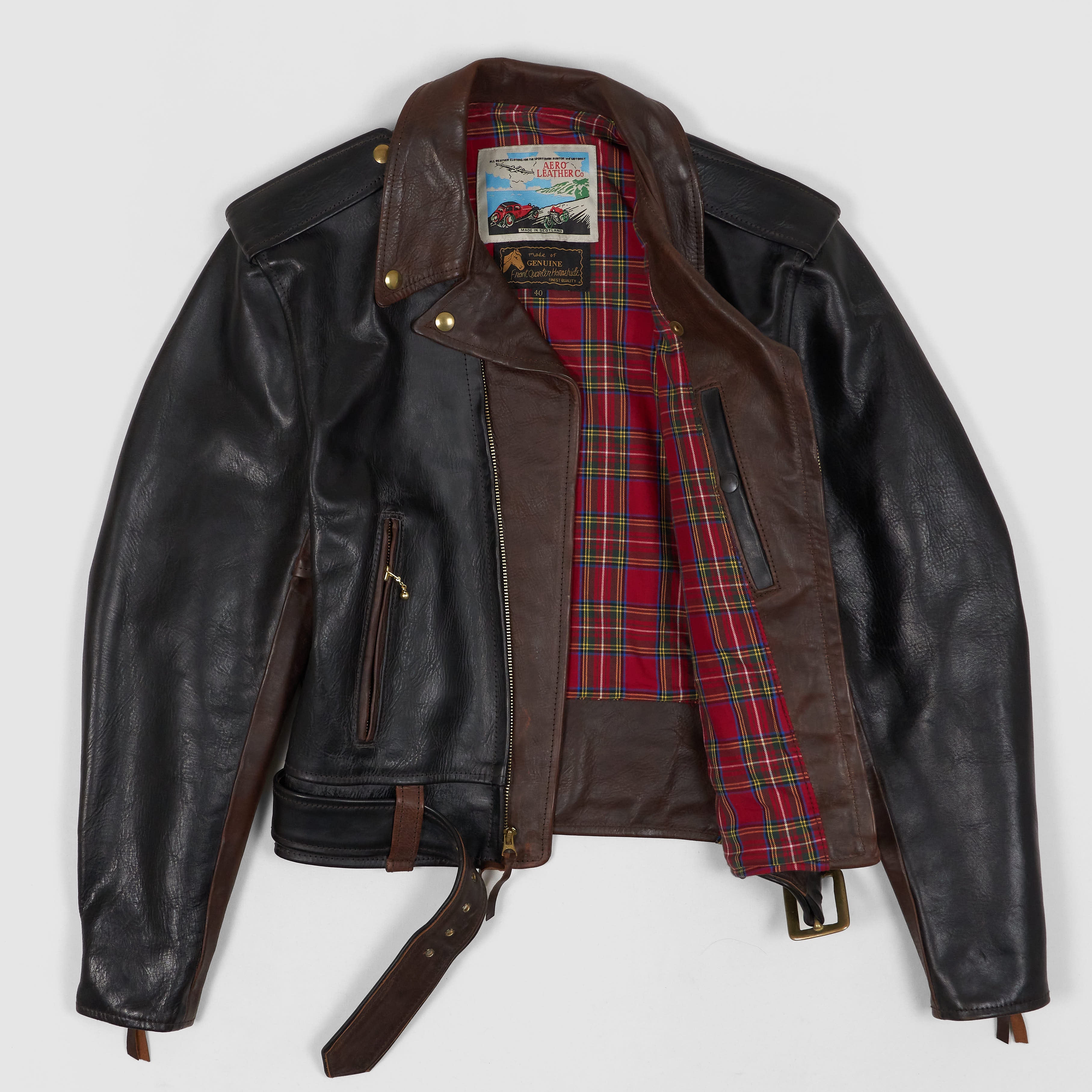 Aero Leather Cafe racer jacket vintage - ジャケット・アウター