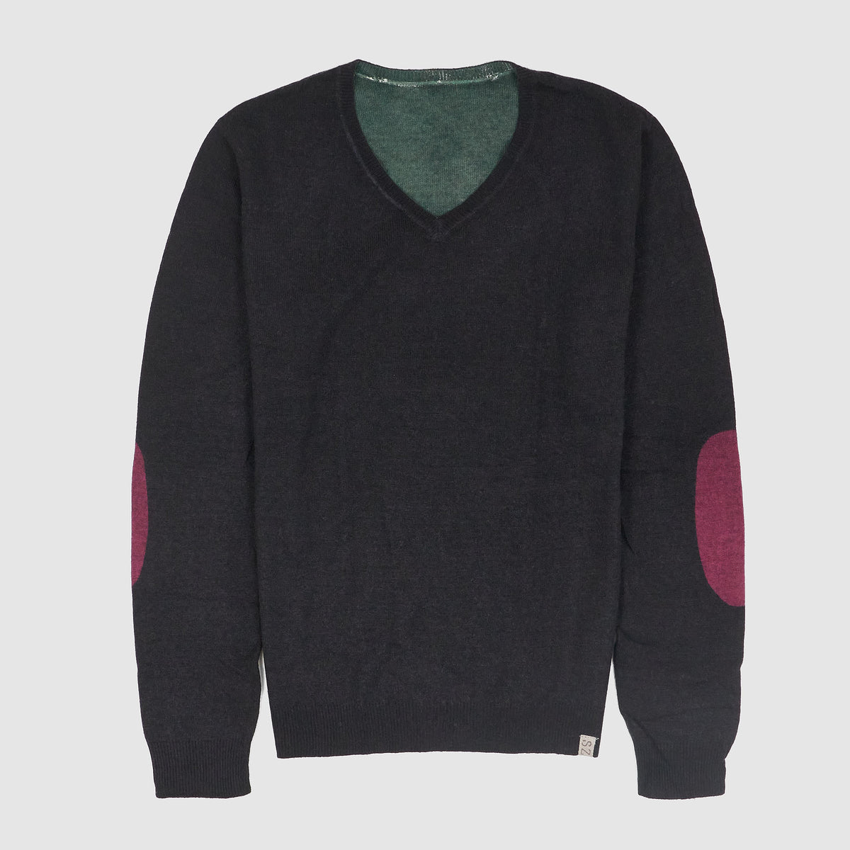 Szen Art V- Neck Overdyed Lightweight Wool Pullover