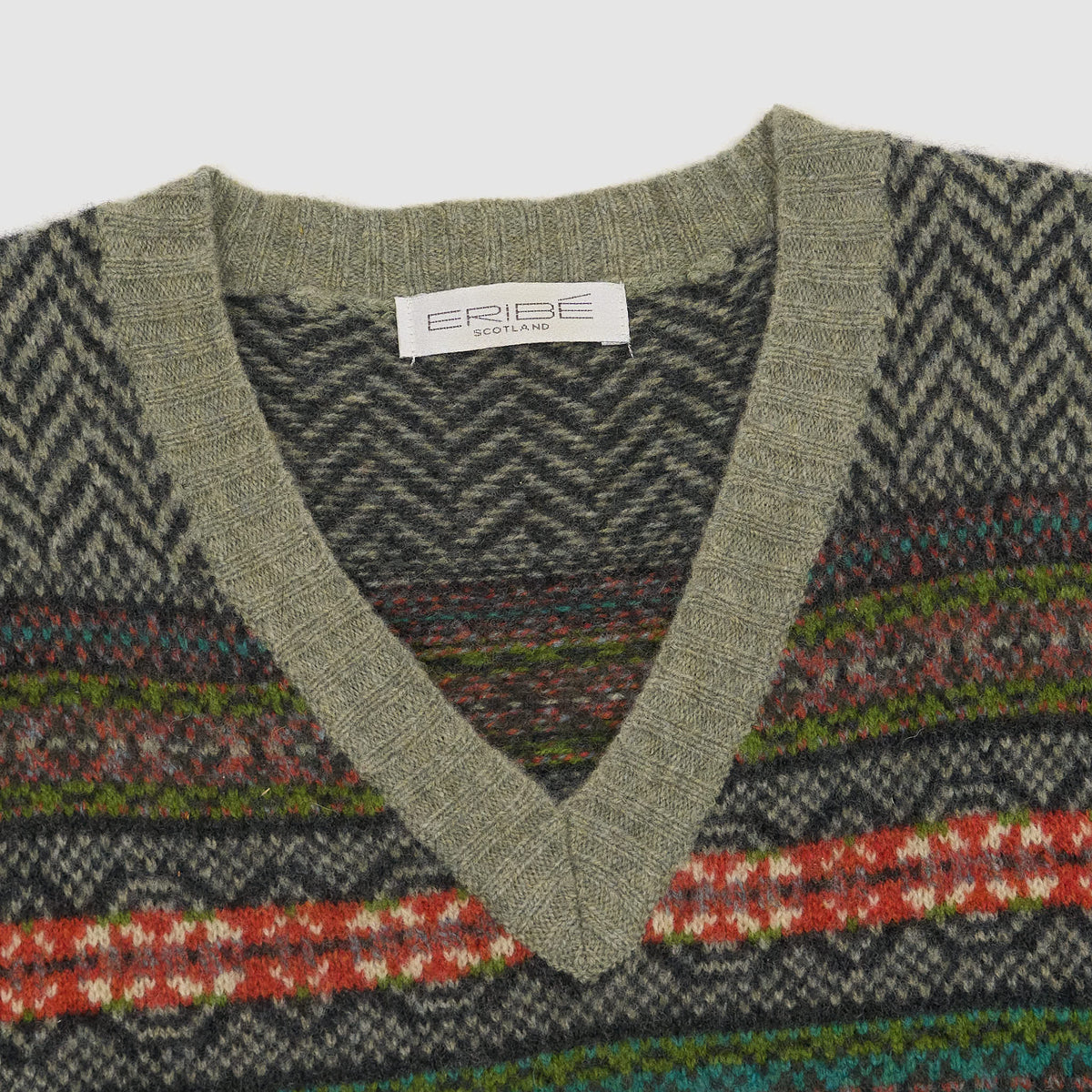 Eribé Knitwear Wool Fair-Isle Vest Sleeveless Pullover