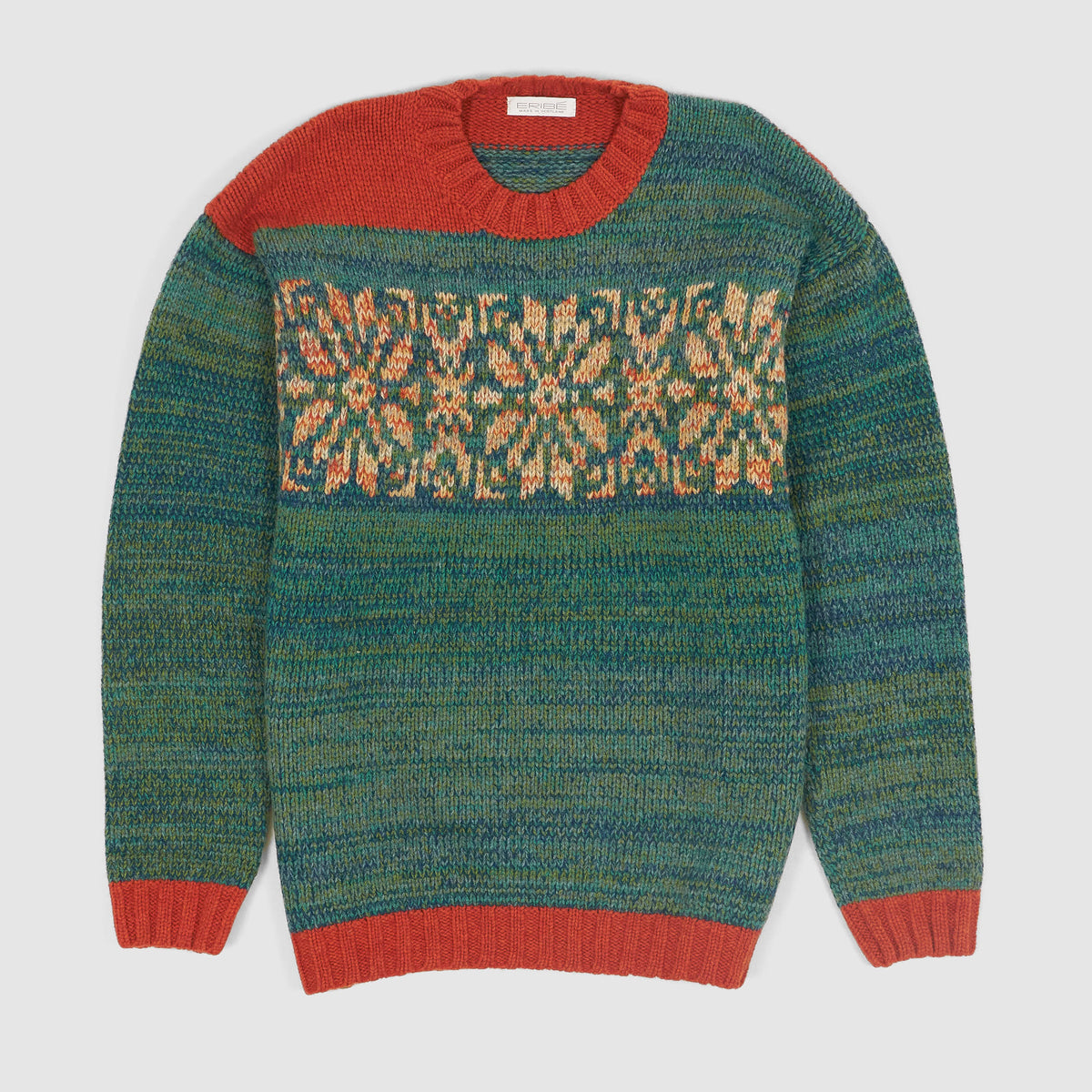 Eribé Knitwear  Crew-Neck Patterned Knitted Pullover