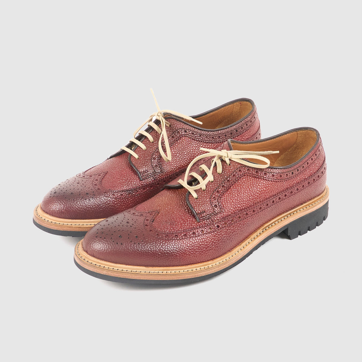 Lottusse Full Brogue Scotch Grain Leather Shoes