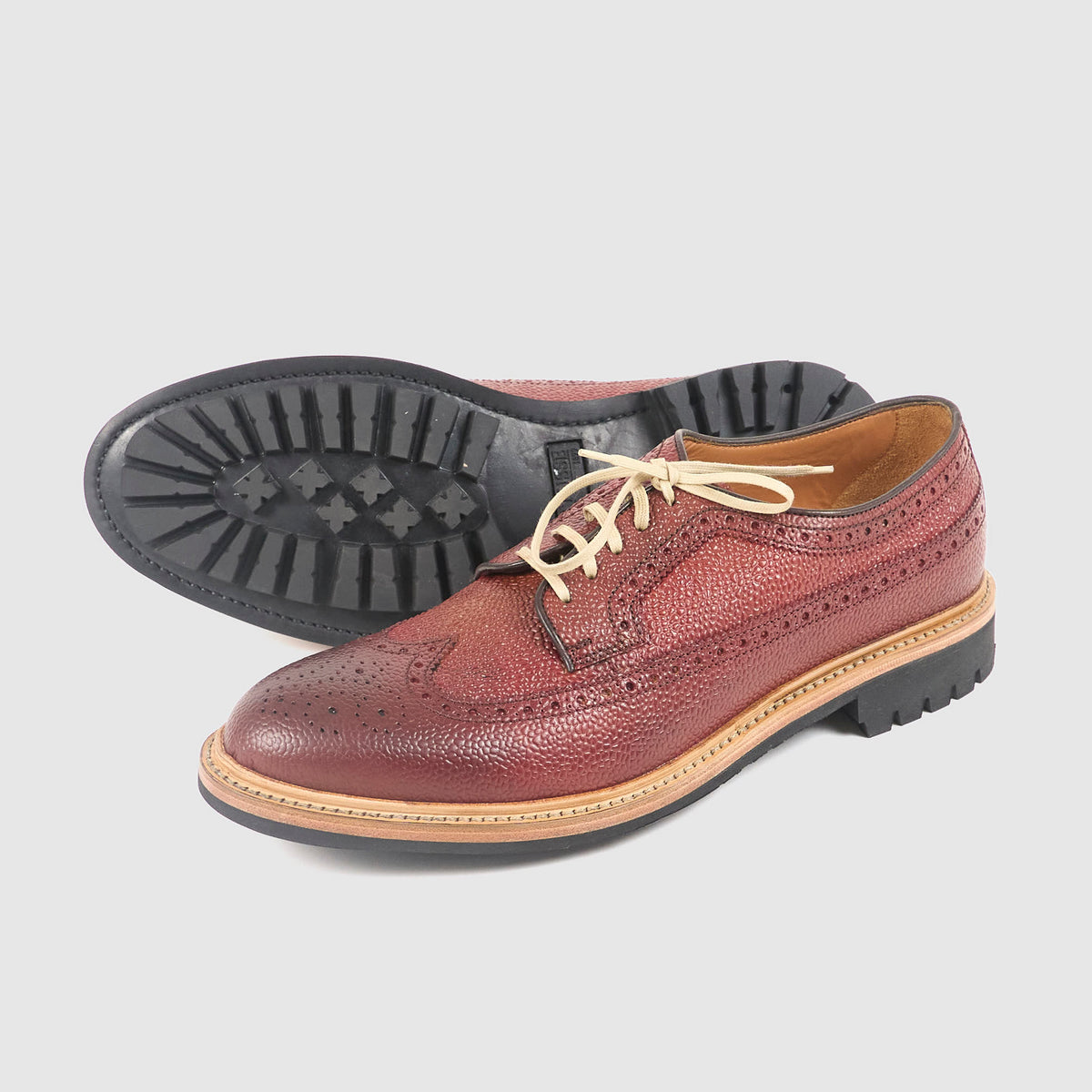 Lottusse Full Brogue Scotch Grain Leather Shoes