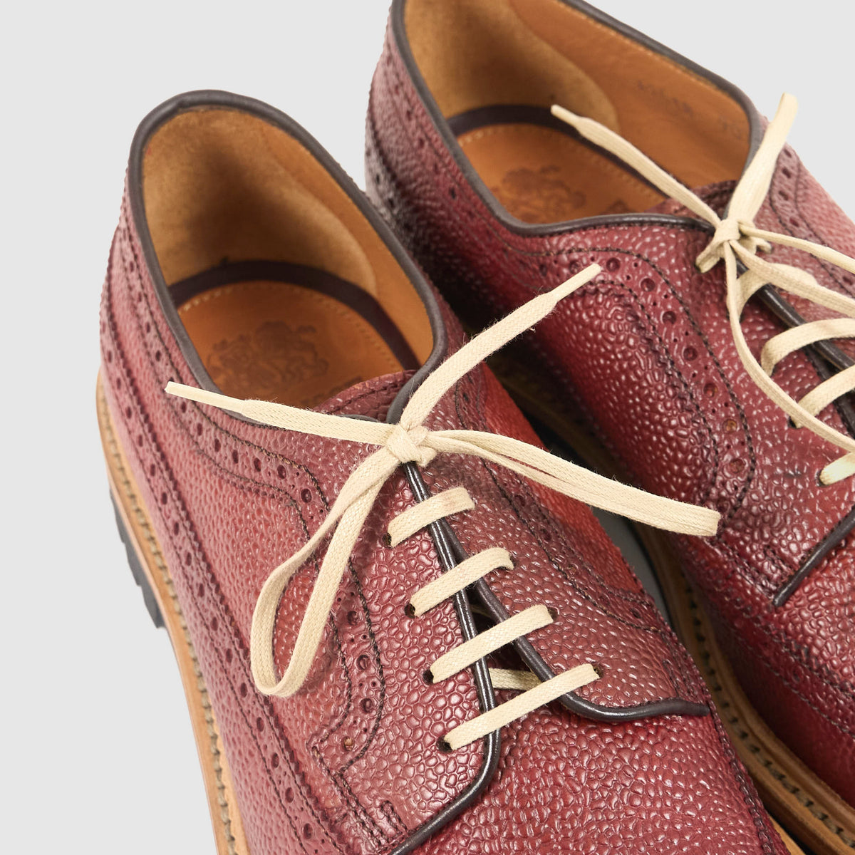 Lottusse Full Brogue Scotch Grain Leather Shoes