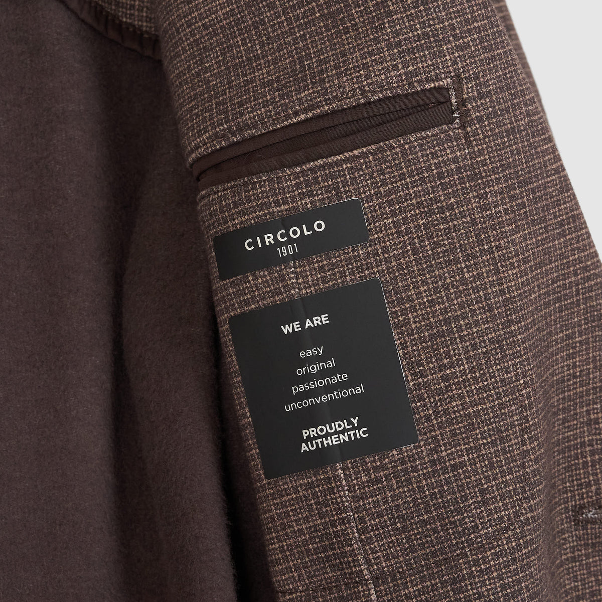 Circolo Man Cotton Tweed Blend Classic Blazer