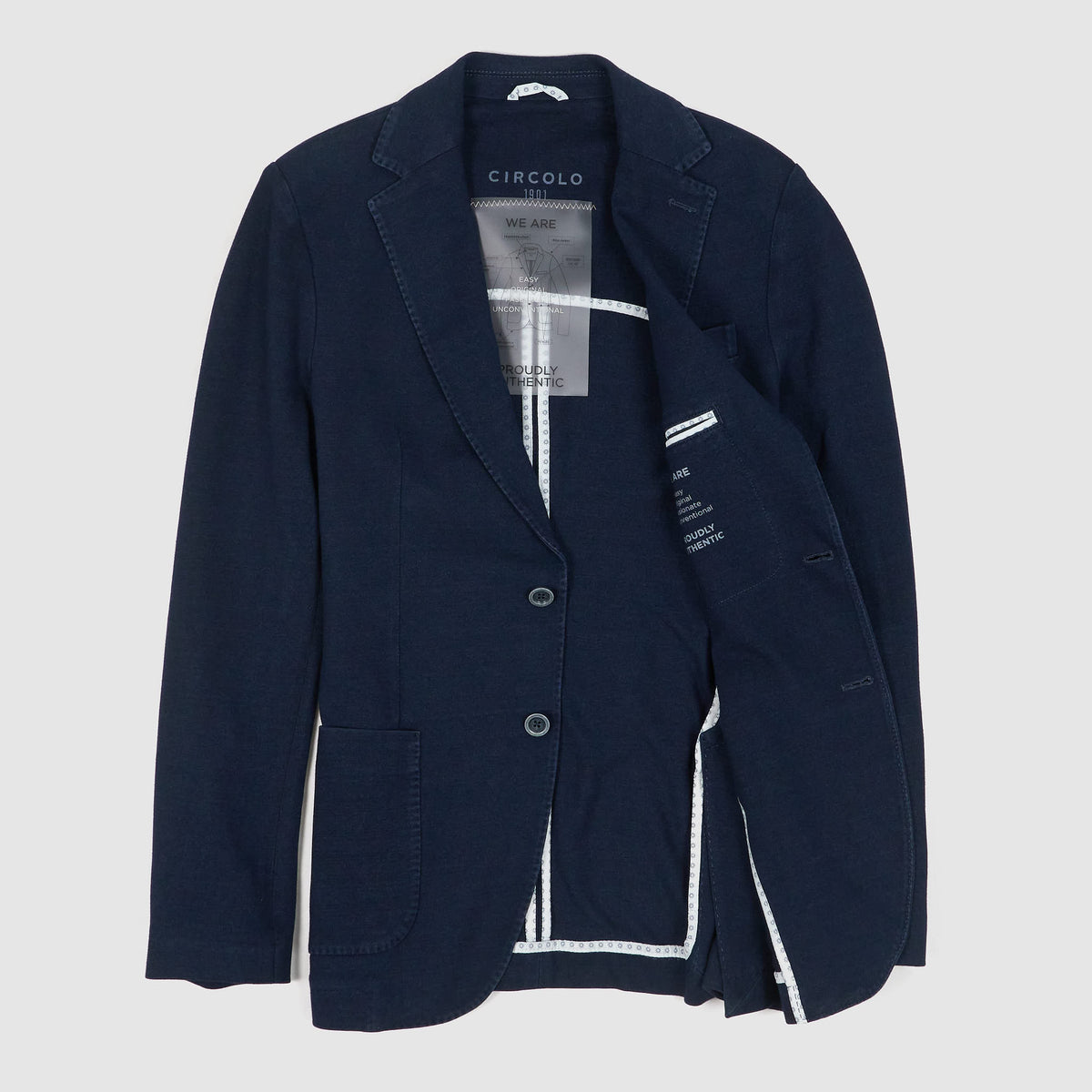 Circolo 1901 Man Indigo Dyed Easy Blazer Jacket