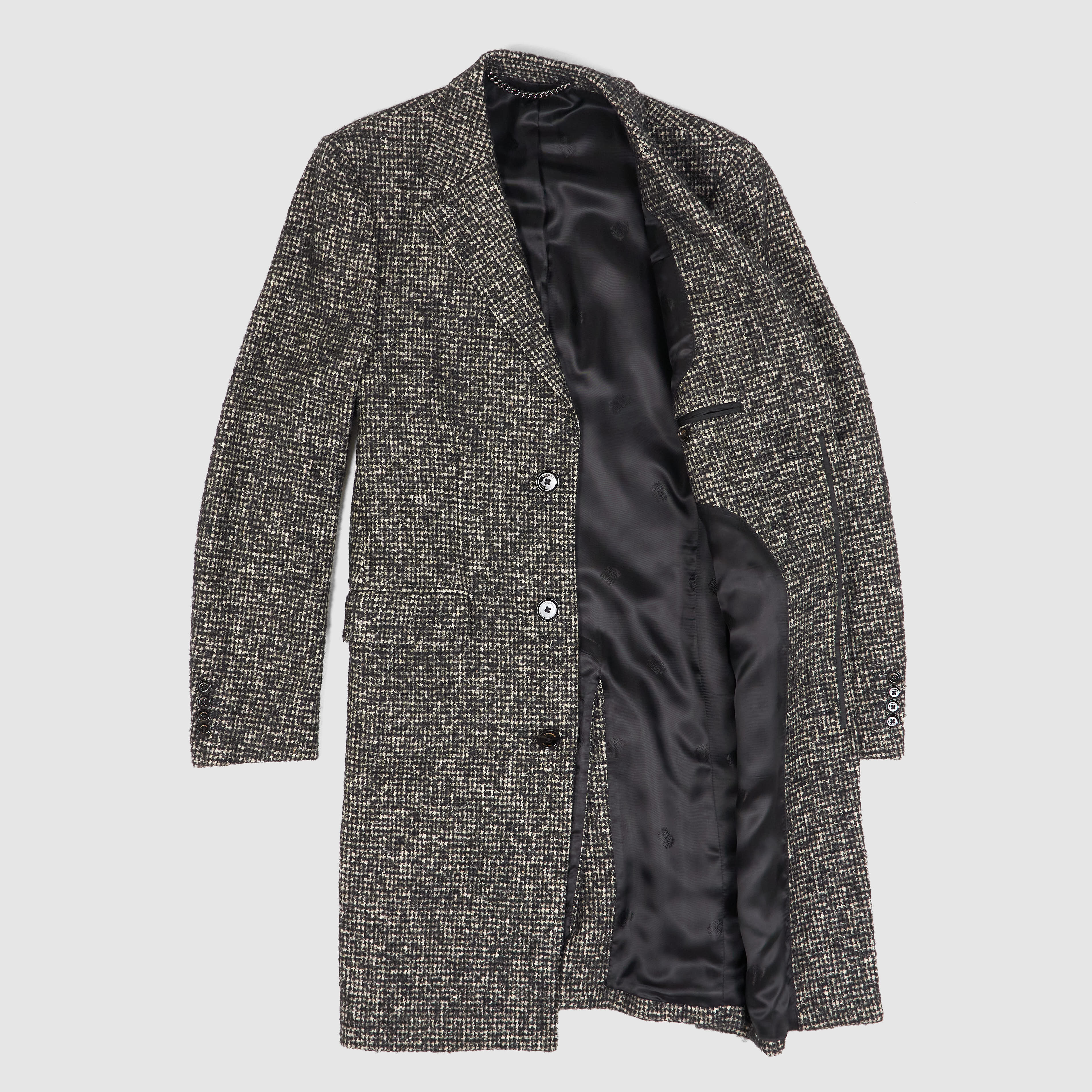 Crombie Classic Houndstooth Wool Over- Coat - DeeCee style