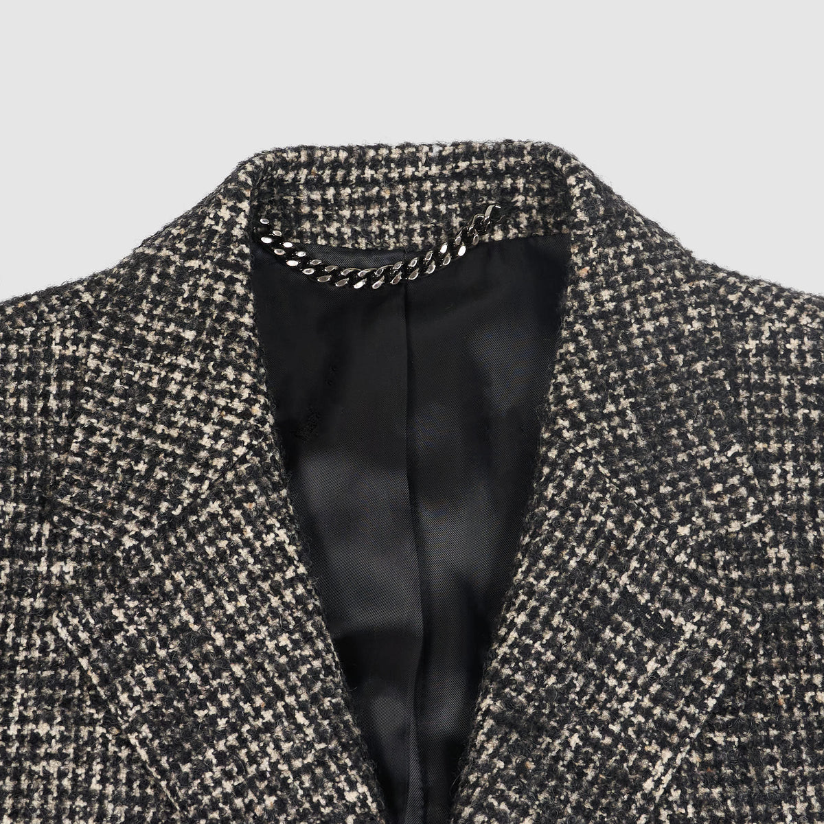 Crombie Classic Dogtooth Wool Over- Coat