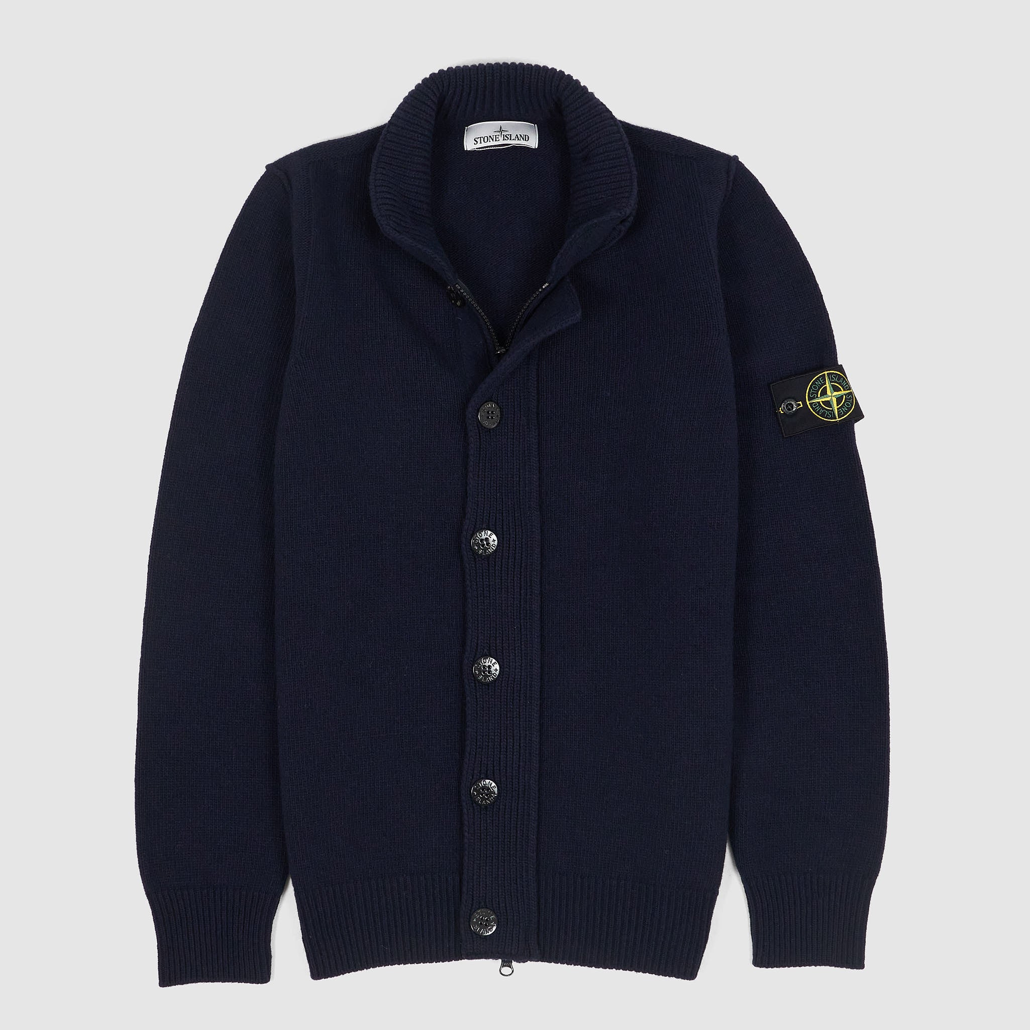 Stone Island Full-Zip Lambswool Cardigan - DeeCee style