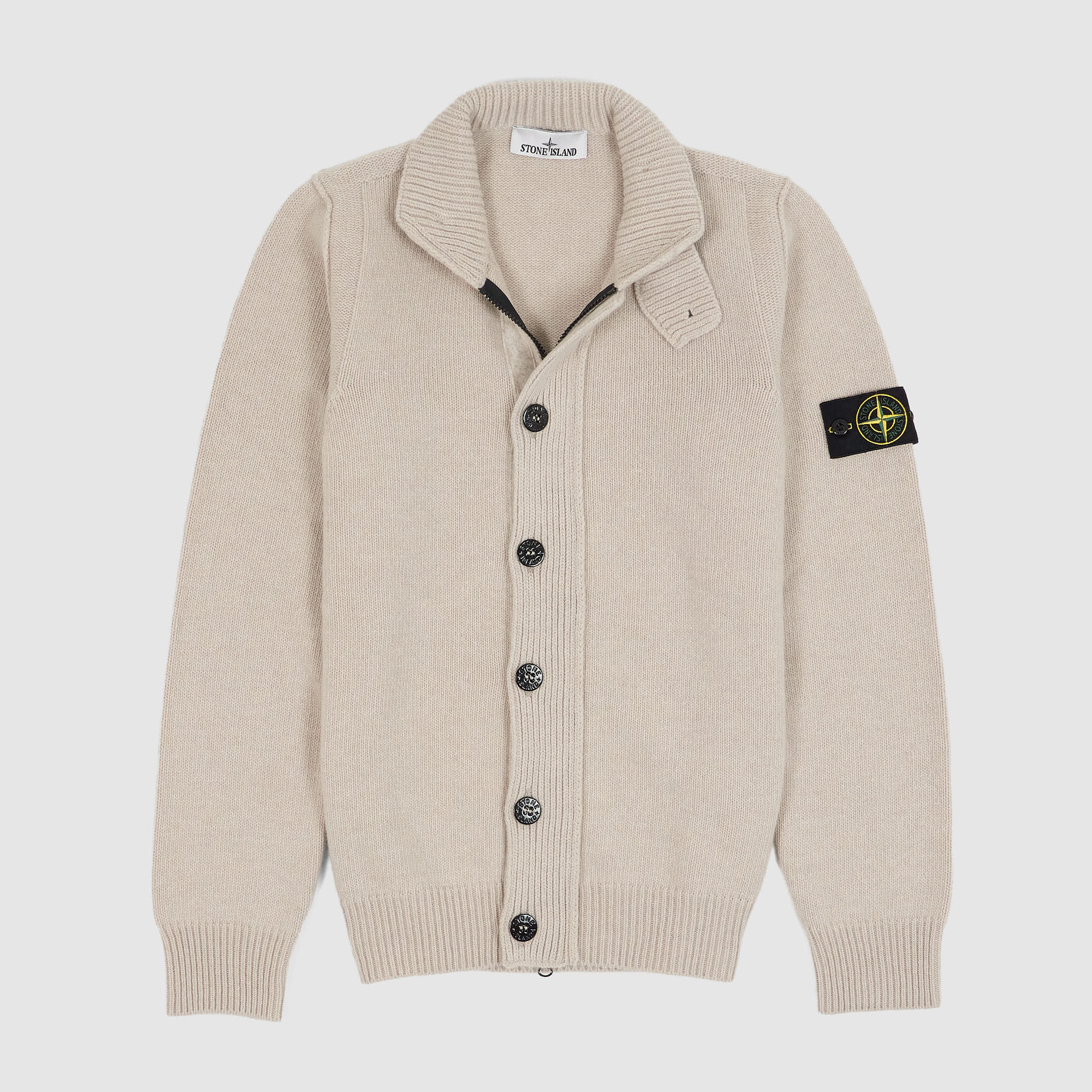 Stone Island Full-Zip Lambswool Cardigan - DeeCee style