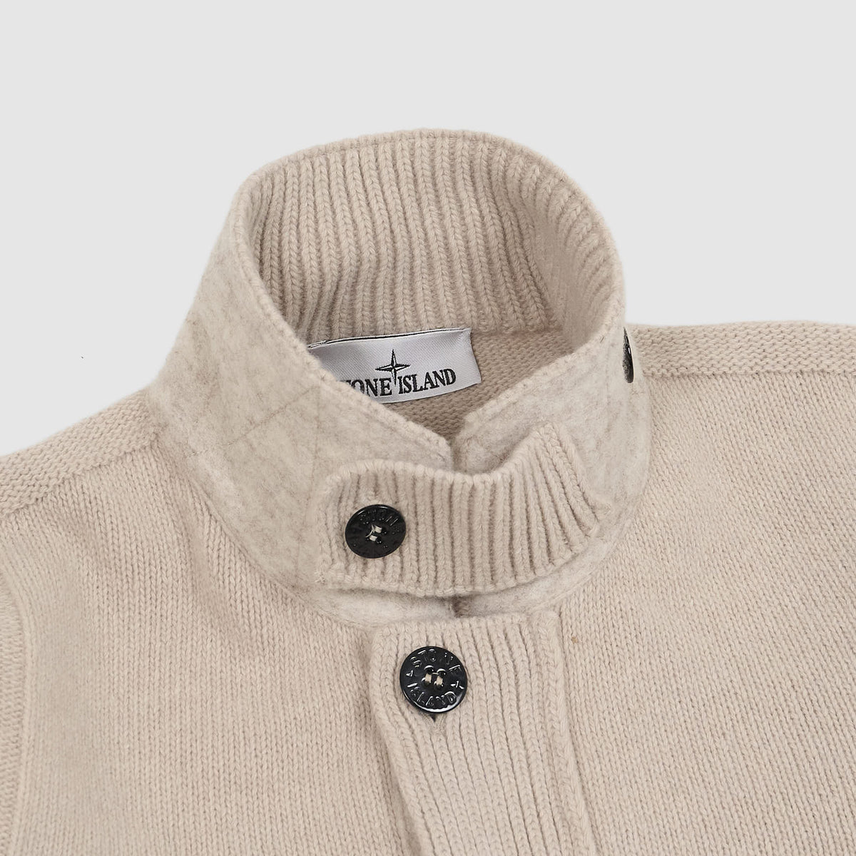 Stone Island Full-Zip Lambswool Cardigan