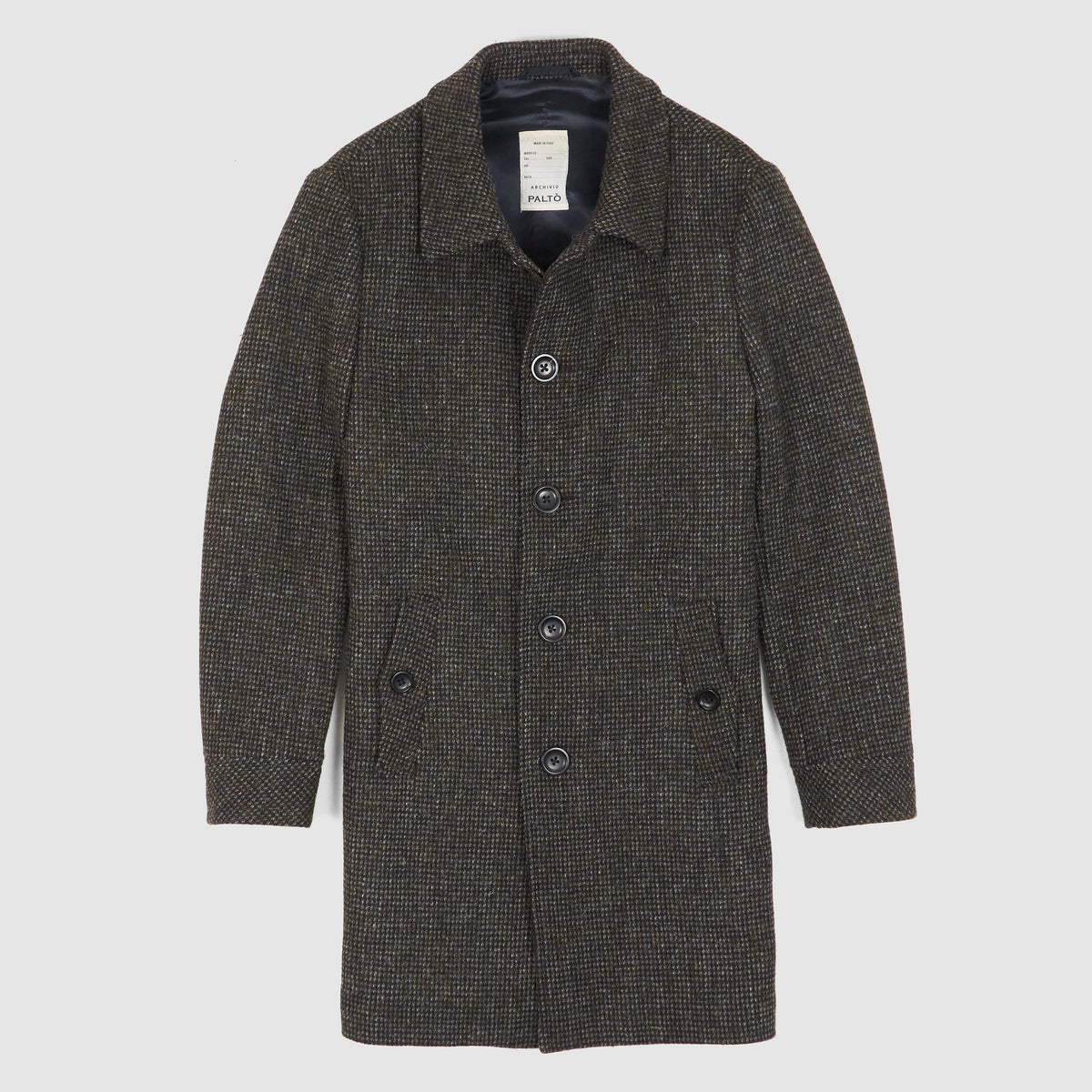 Palto Classic Harris Tweed Medium Length Over Coat