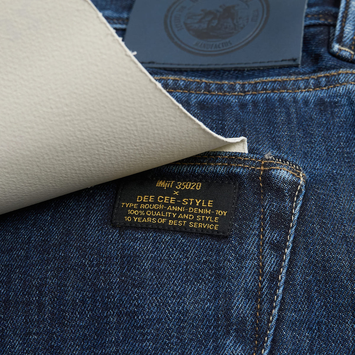 IMjiT x DeeCee style 15oz. Regular Tapered Selvage Denim Jeans Stone Washed
