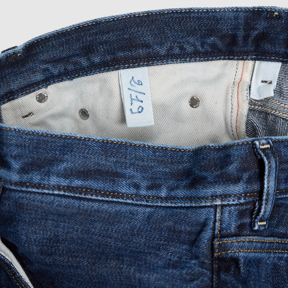 IMjiT x DeeCee style 15oz. Regular Tapered Selvage Denim Jeans Stone Washed