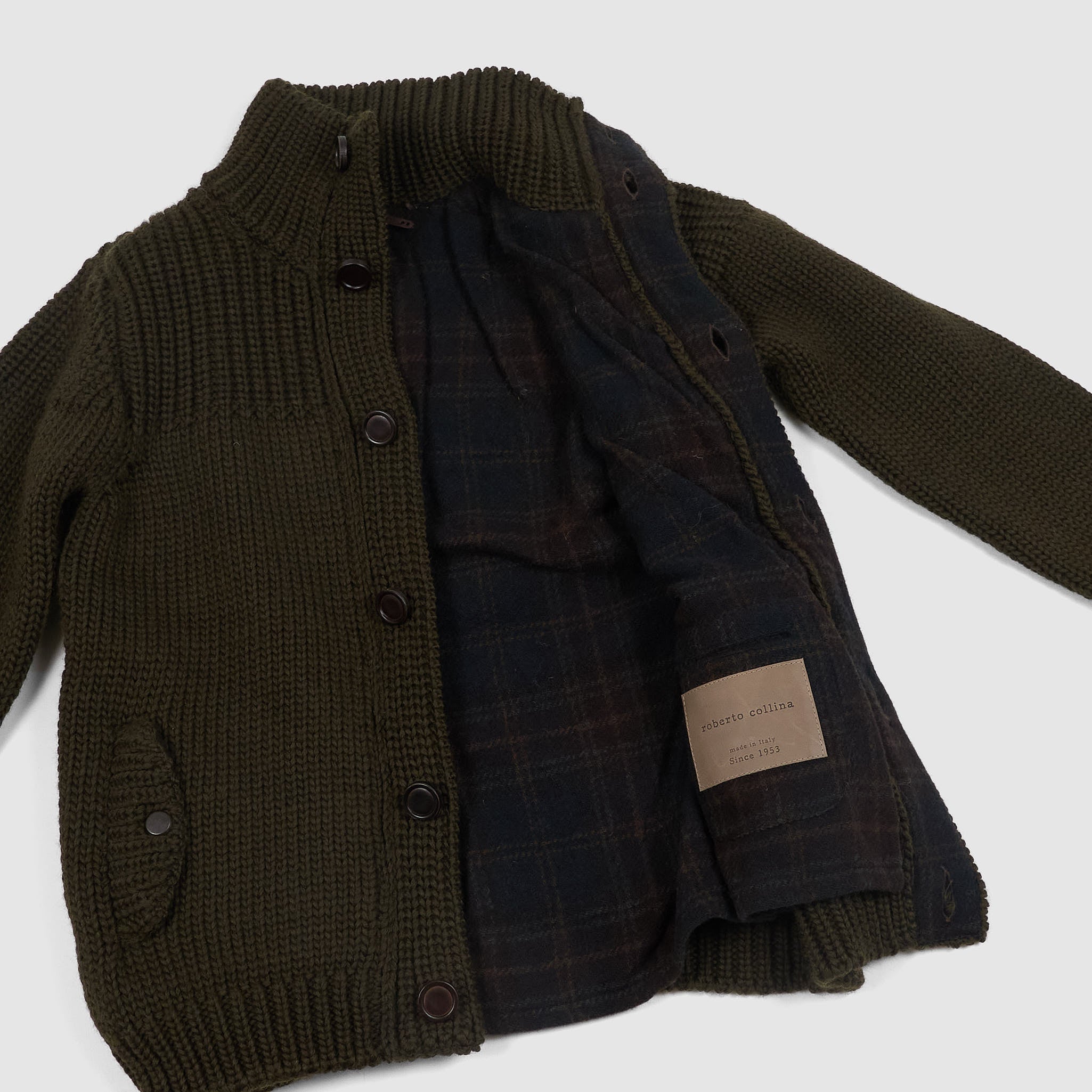 Roberto Collina Heavy Knit Wool Cardigan - DeeCee style