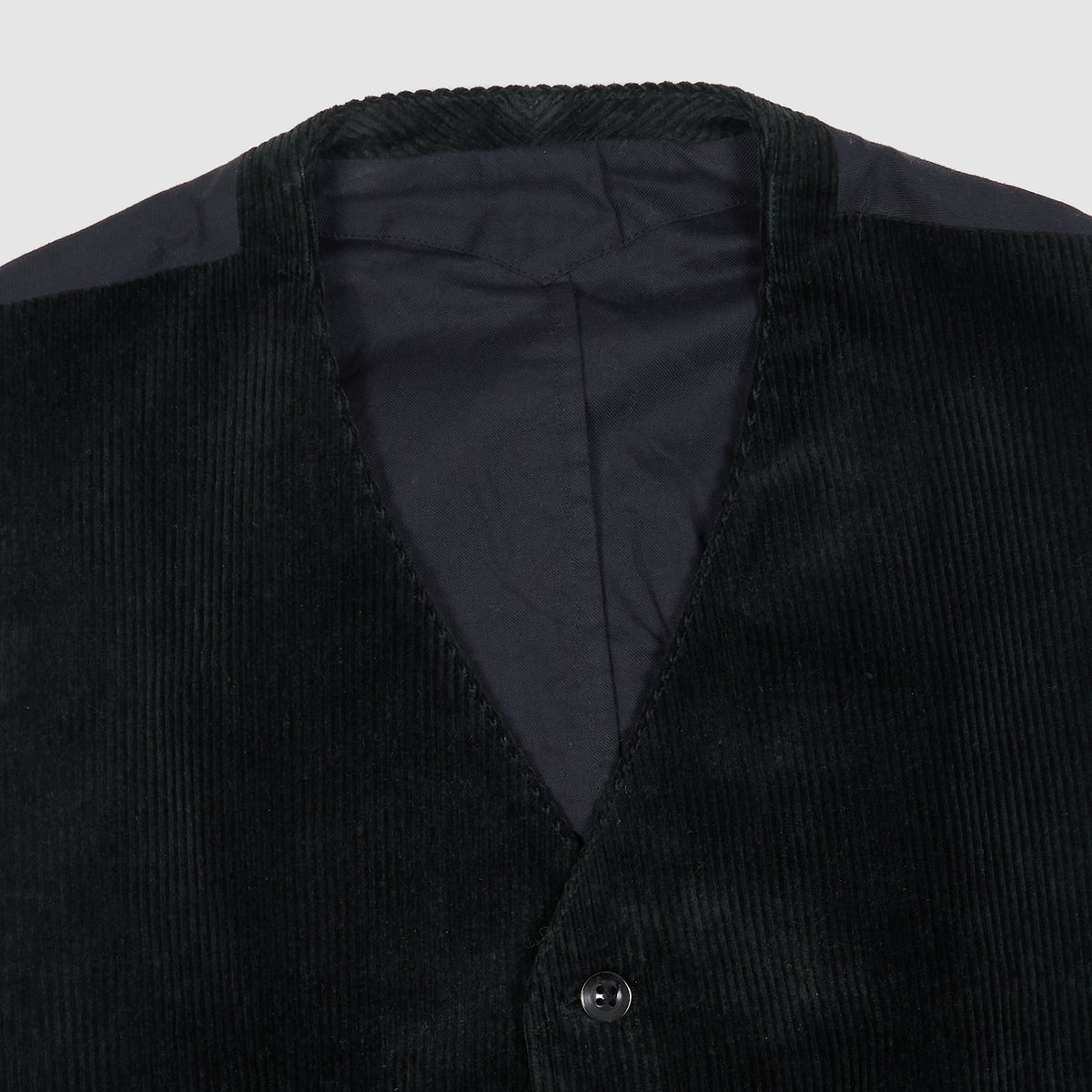 Black Sign Corduroy Vest