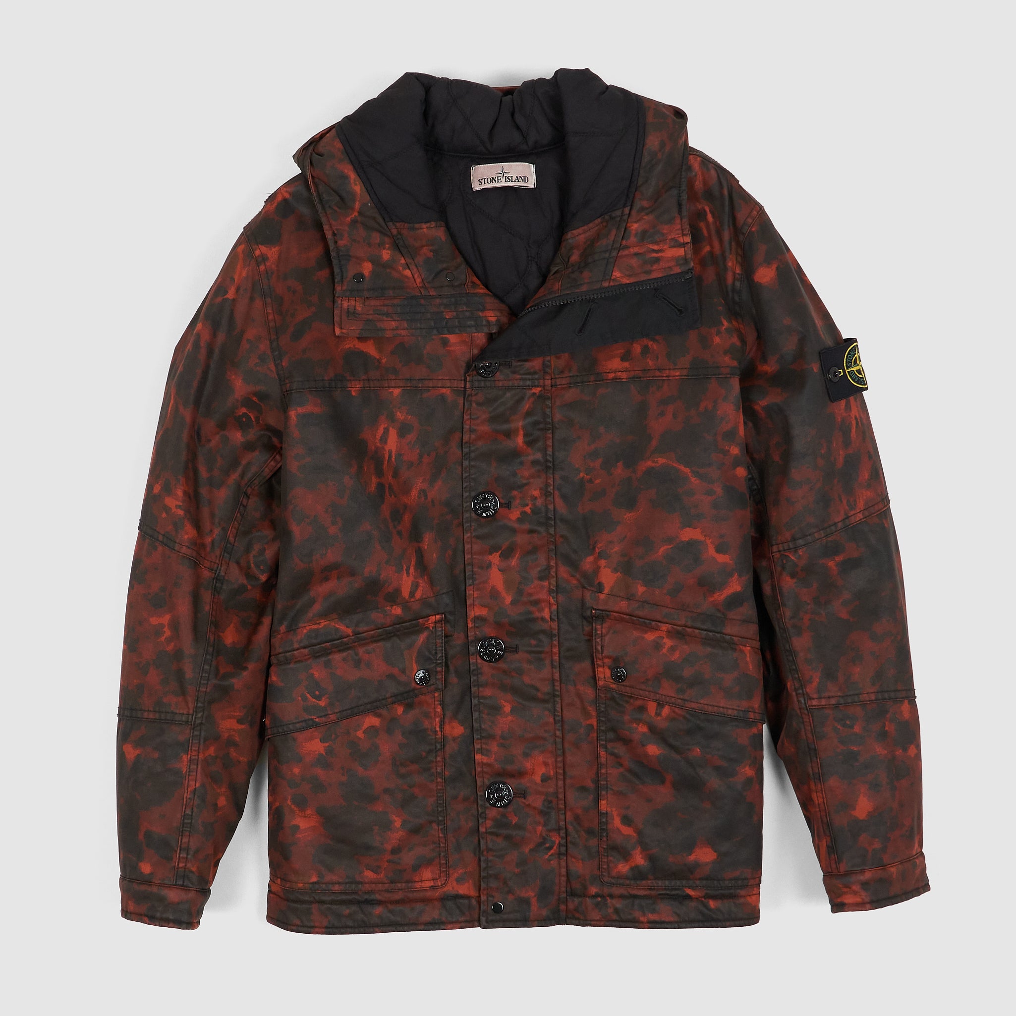 Stone Island Raso Gommato Red Camo- Tortoise Jacket - DeeCee style