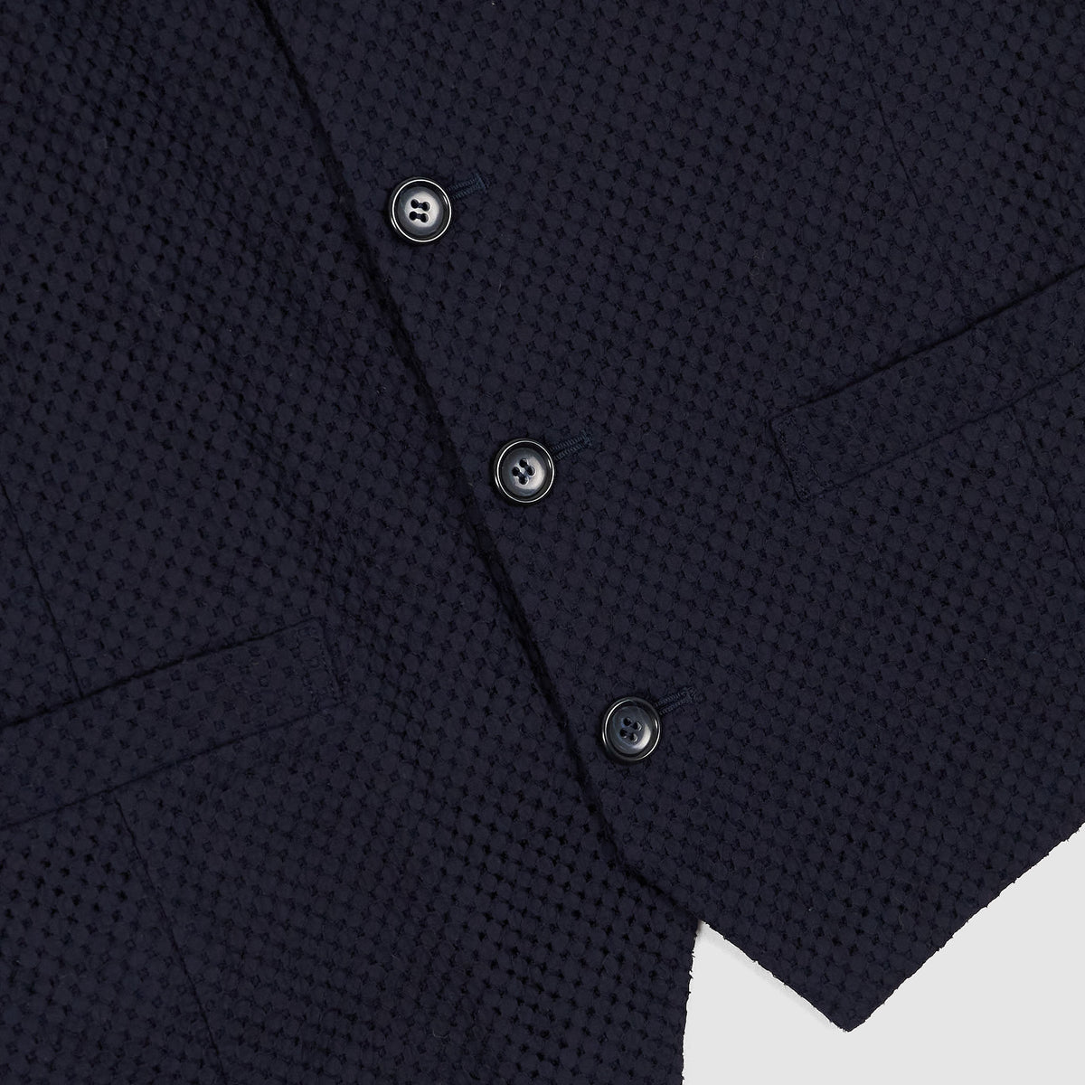 Blue Blue Japan Back Print Woven Vest