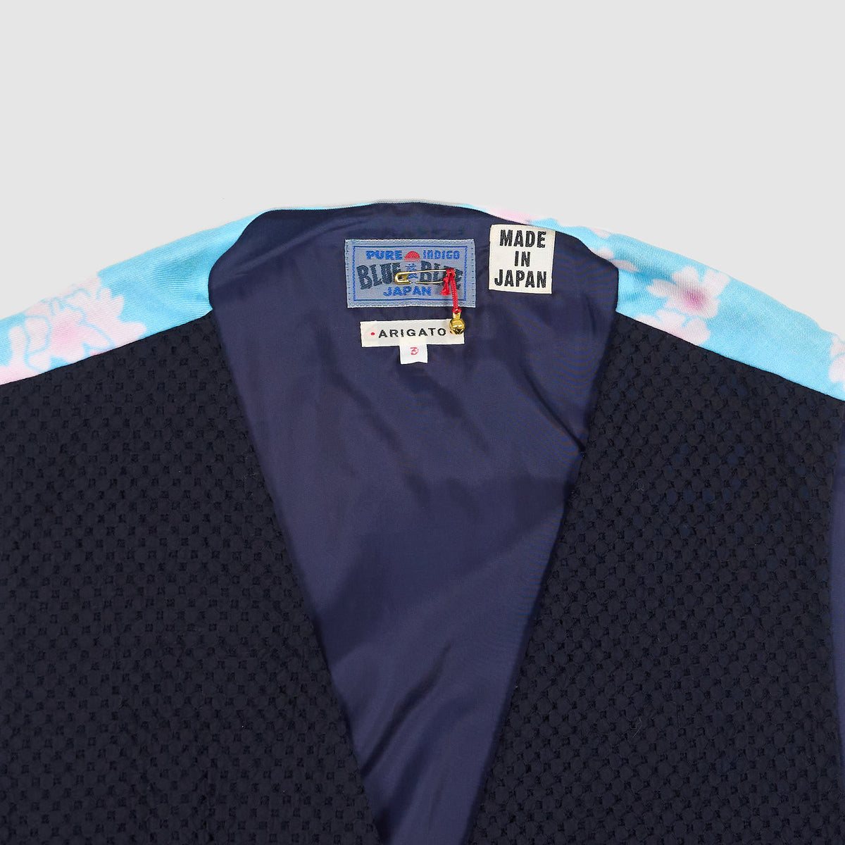 Blue Blue Japan Back Print Woven Vest