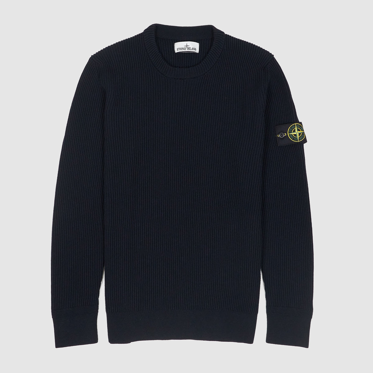 Stone Island Basic Rib Knit Crew Neck Pullover