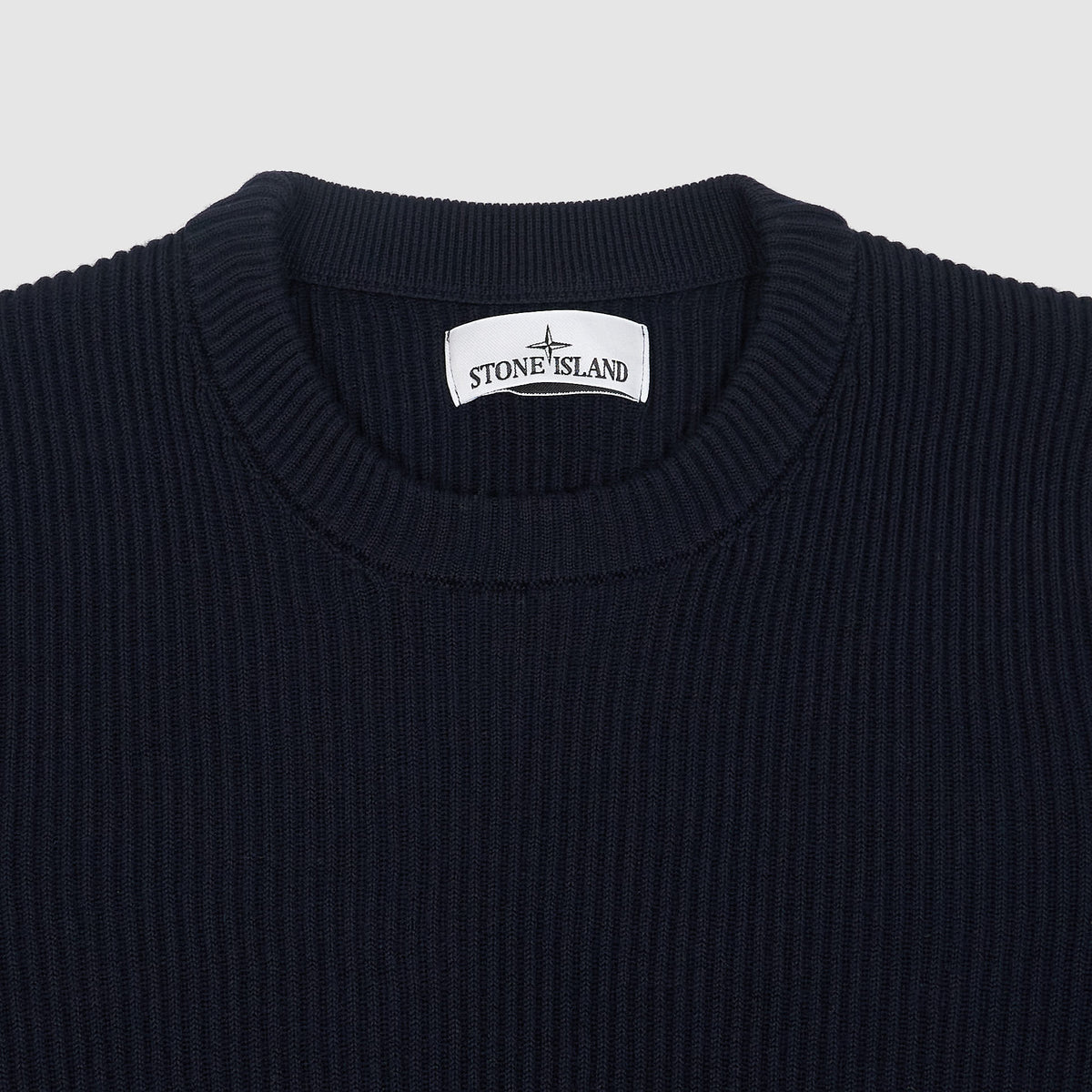 Stone Island Basic Rib Knit Crew Neck Pullover