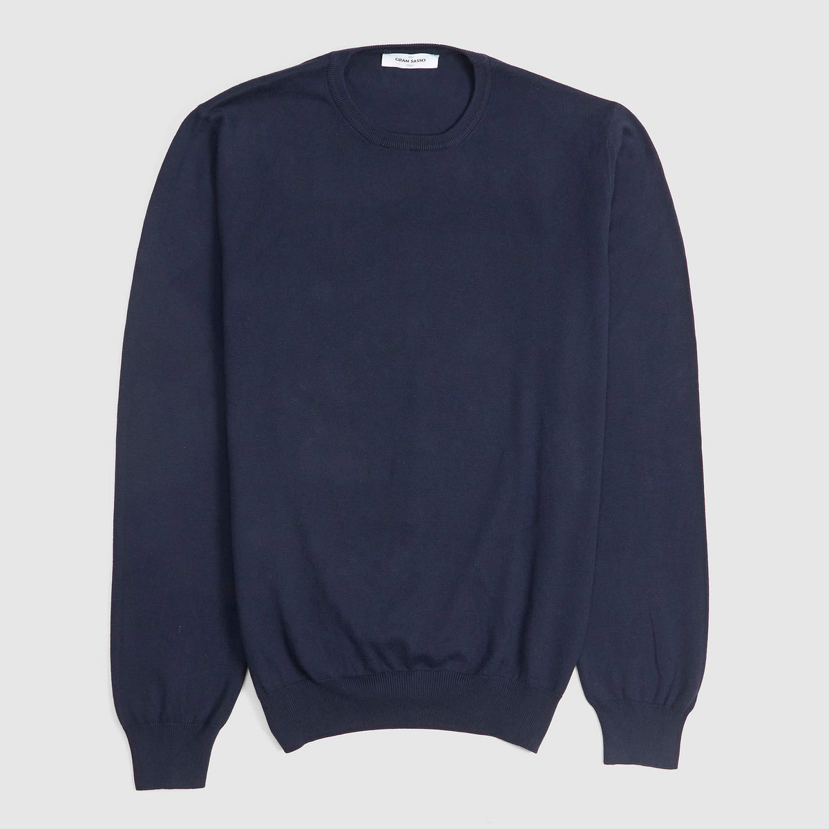 Gran Sasso  Crew Neck Knitted Cotton Pullover