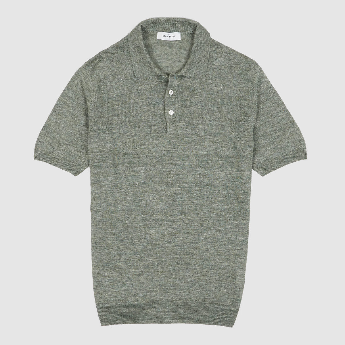 Gran Sasso Short Sleeve Linen Polo Shirt