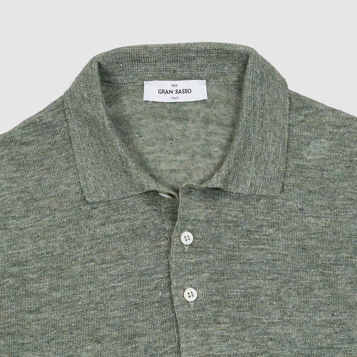 Gran Sasso Short Sleeve Linen Polo Shirt