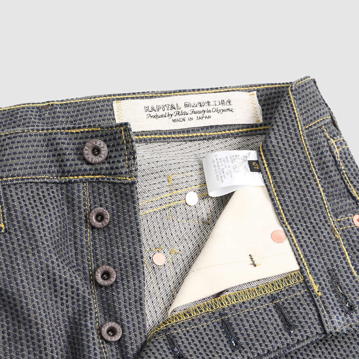 Kapital Century Denim Five Pocket with Cinch Back No. 7+S