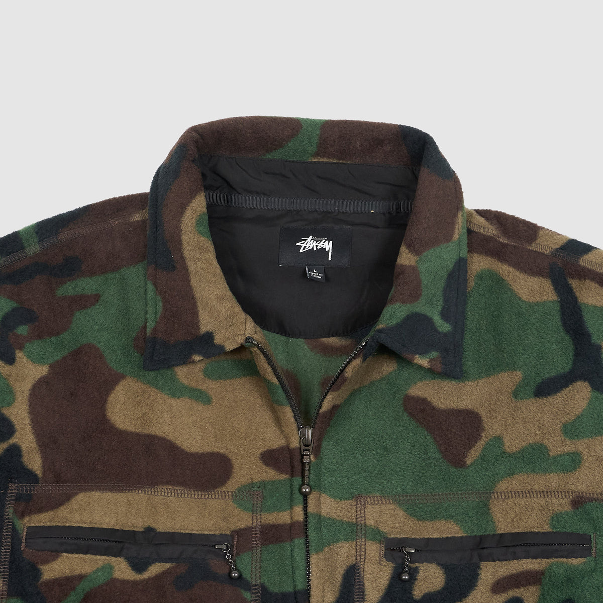 Stüssy Camouflage Zip Up Fleece