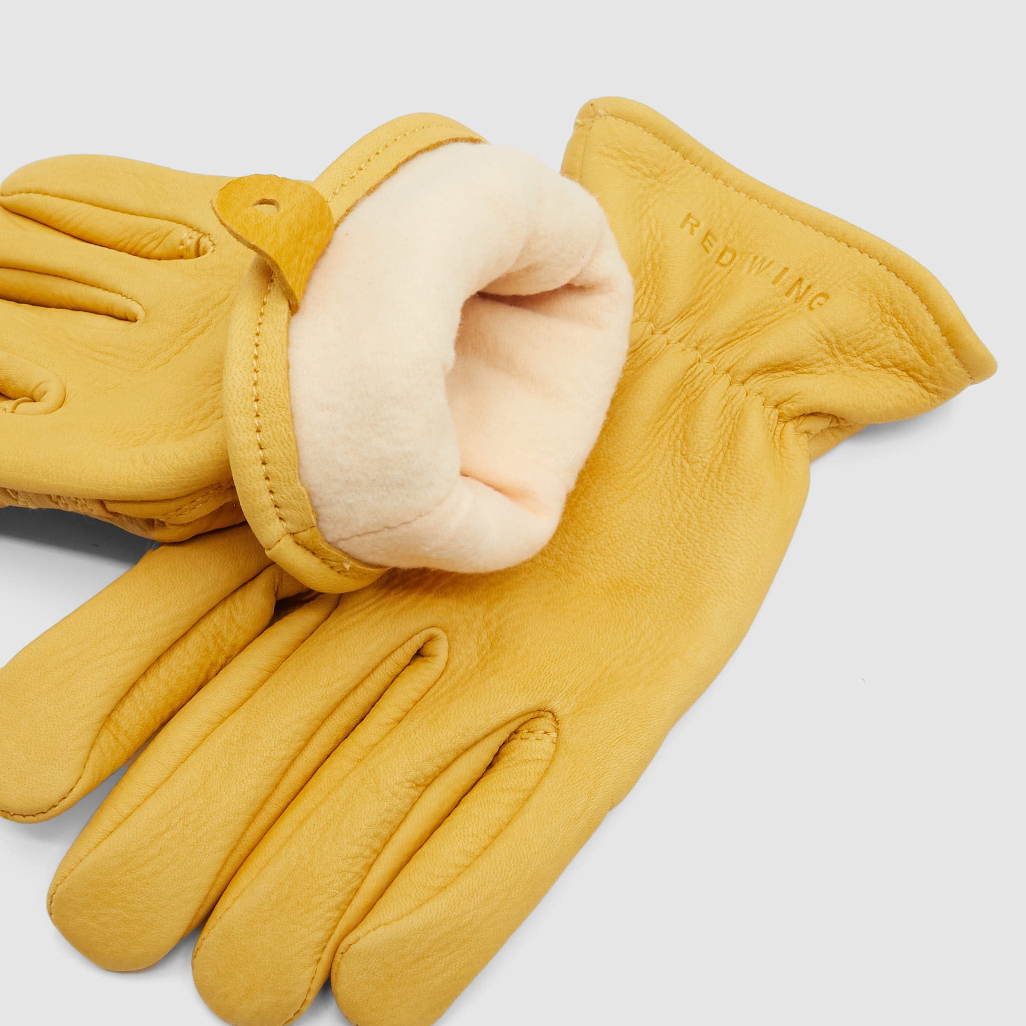 red wing handschuhe gefüttert Thinsulate™ Lined Buckskin Gloves Med-Comfort EPIDERM PROTECT By party accessoire Kleur:Flame/Black black thumb design ensures