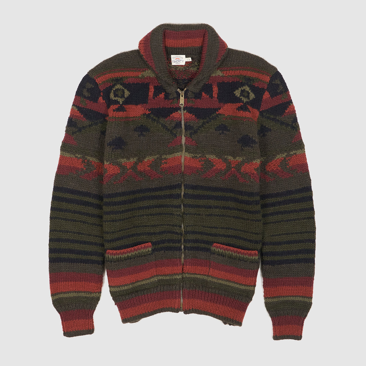 Faherty Knitted Wool Cardigan