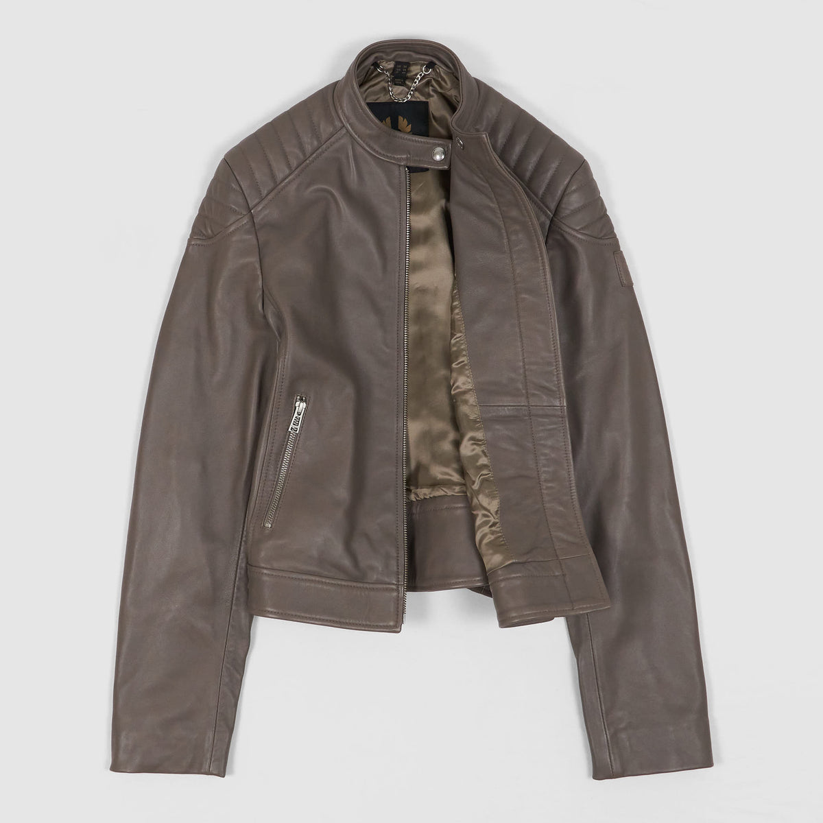 Belstaff Ladies Mollison Cafe Racer Leather Jacket