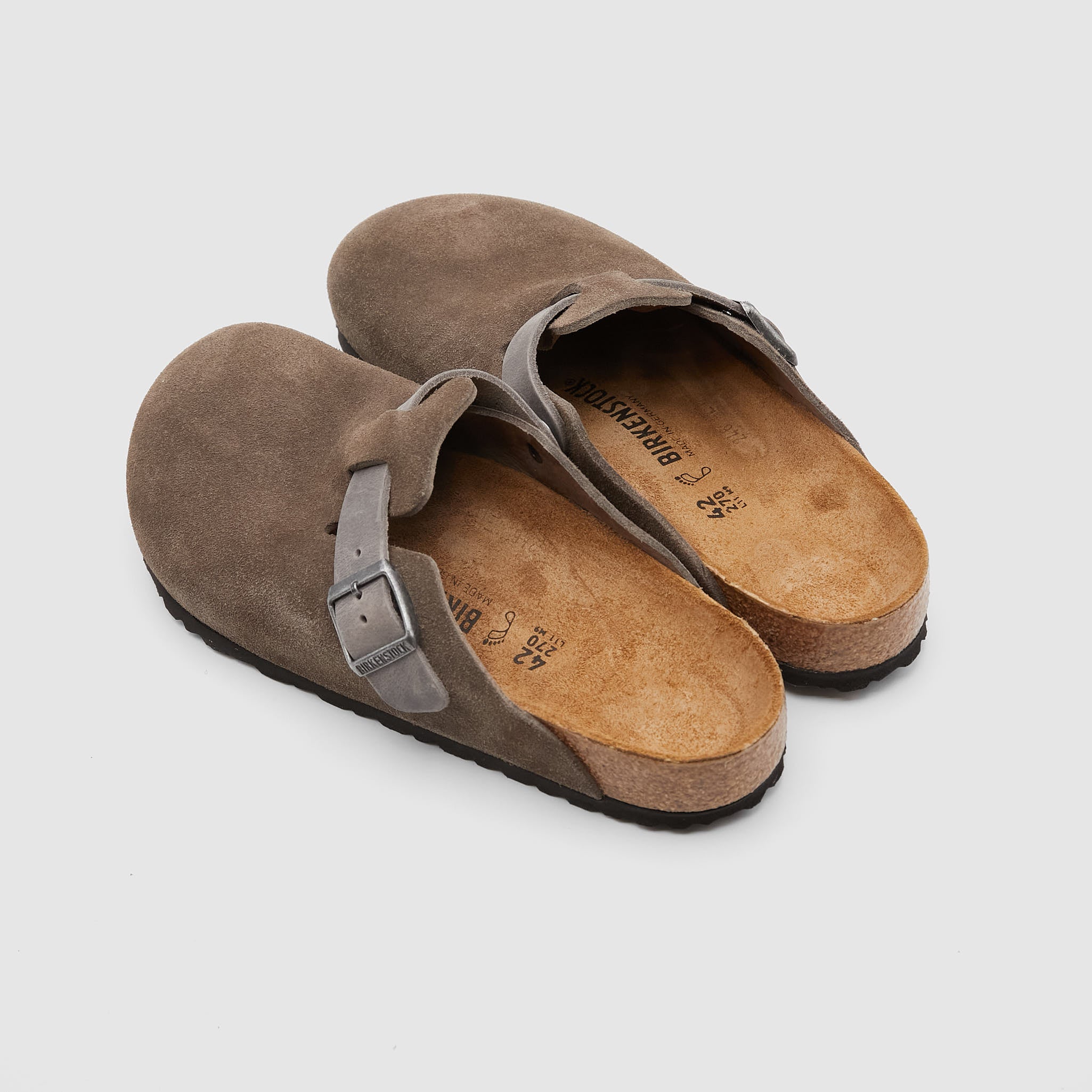 Birkenstock Clogs Sale Boston Soft Footbed Suede Leather Mocha