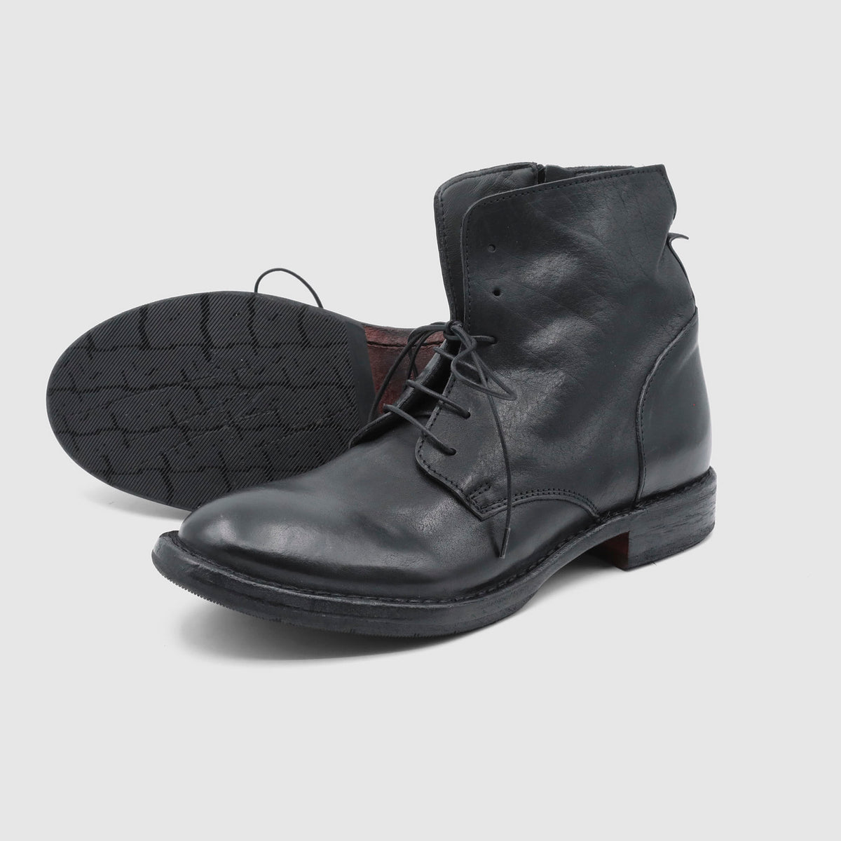 Moma Ladies Tronchetto Rubber Sole Boots