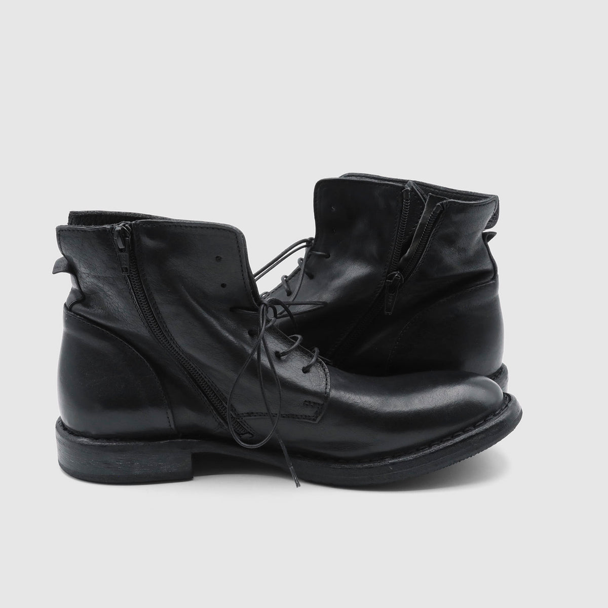 Moma Ladies Tronchetto Rubber Sole Boots