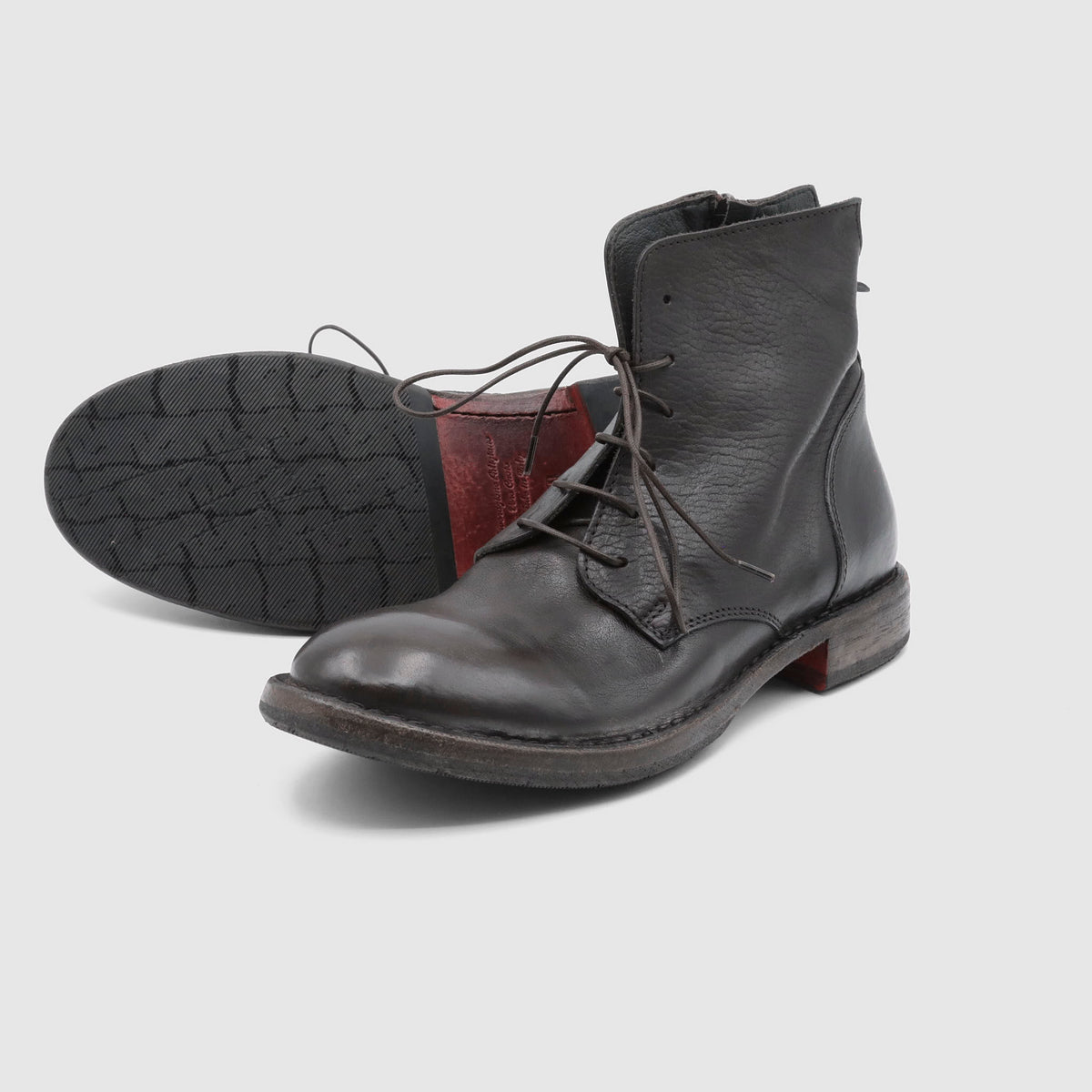 Moma Ladies Tronchetto Rubber Sole Boots