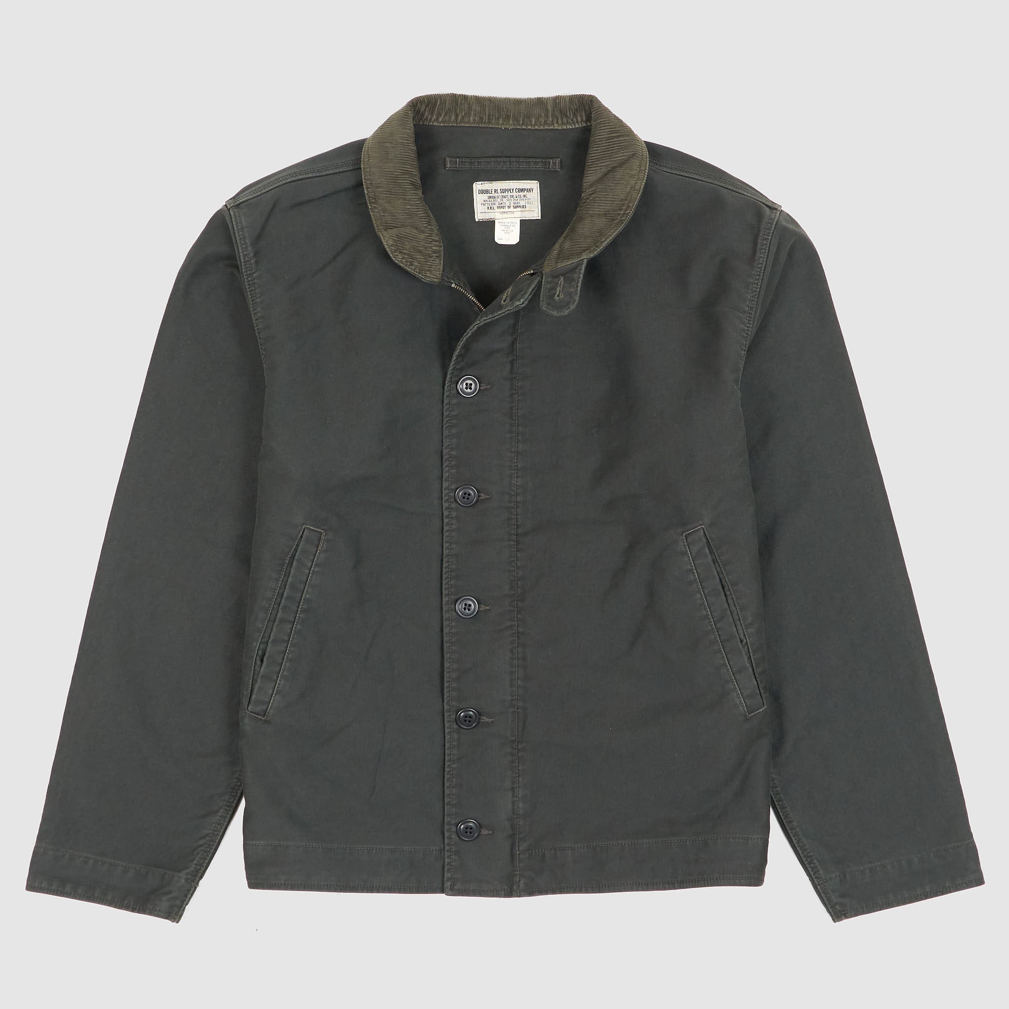 Double RL Type N-1 Deck Jacket With Cord Collar - DeeCee style