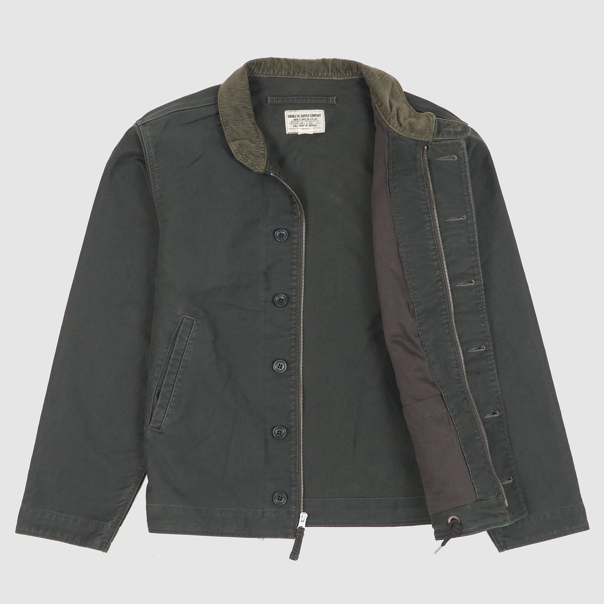 激レアDouble RL for Ron Herman Deck Jacket Double RL Type N-1 Deck Jacket With Cord Collar - DeeCee style