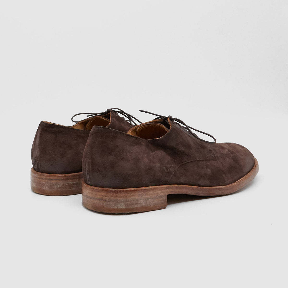 Moma Washed Roughout Leather Derby Blucher